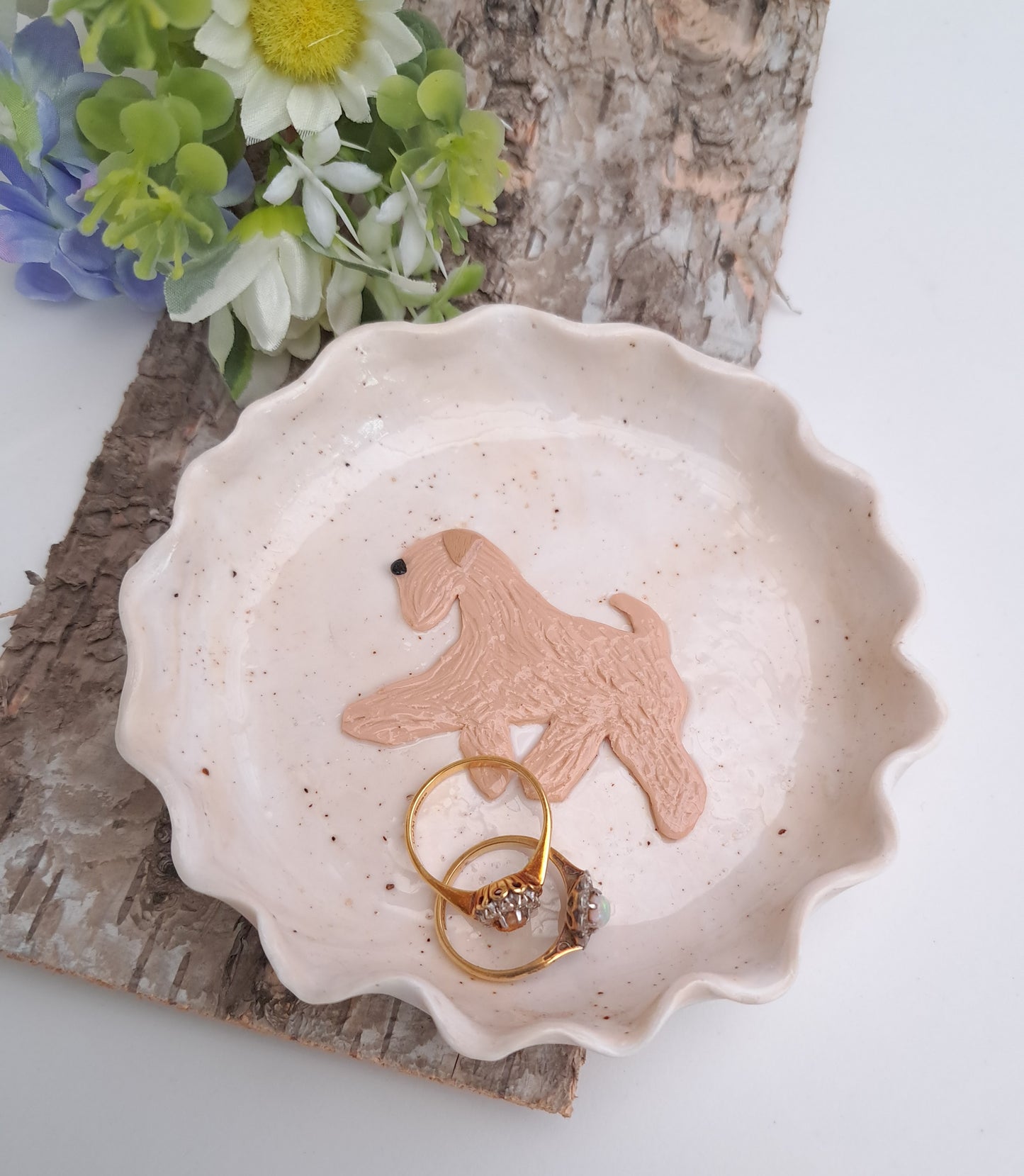 Wheaten Terrier Beige Trinket Dish