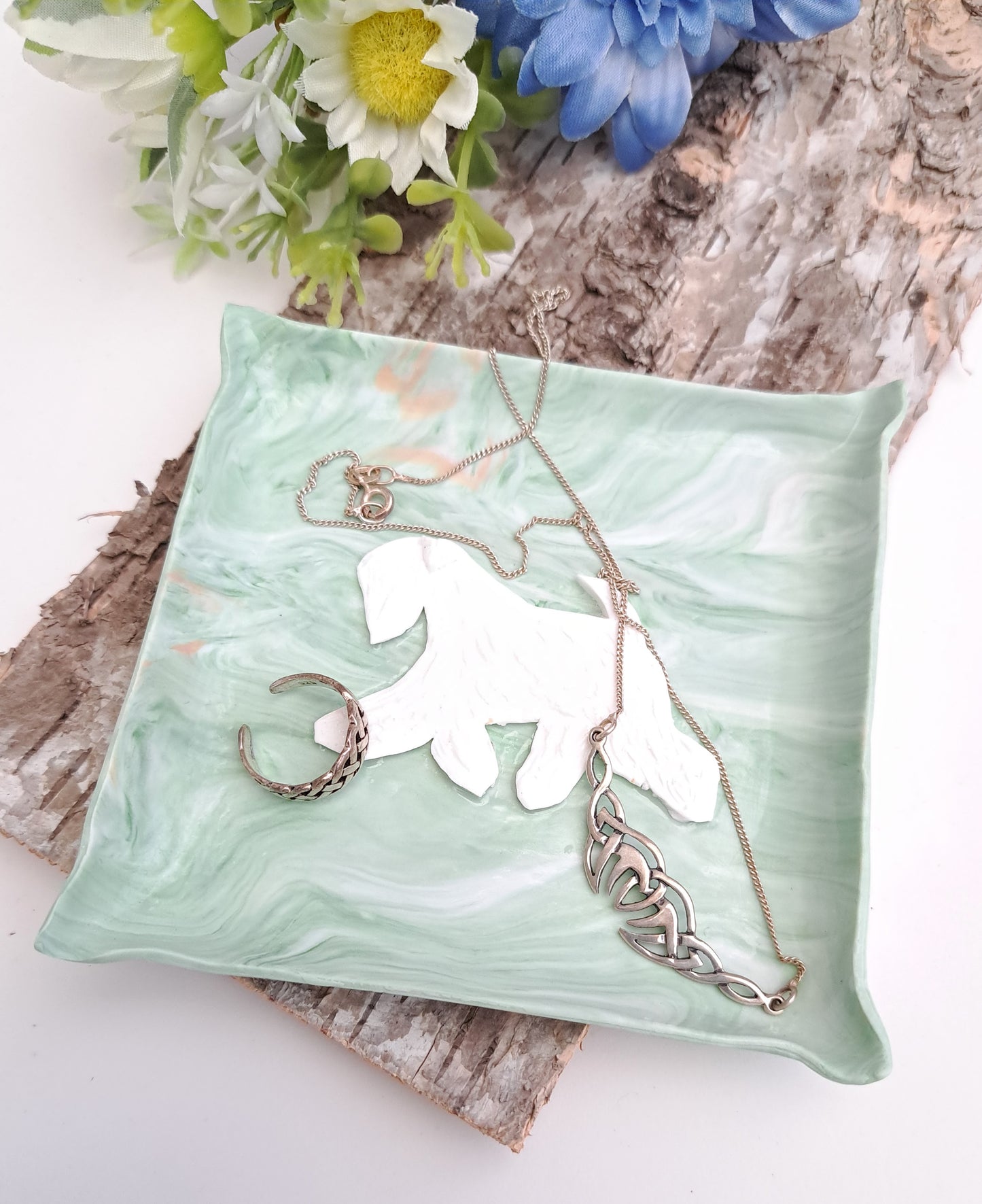Wheaten Terrier Square Trinket Dish