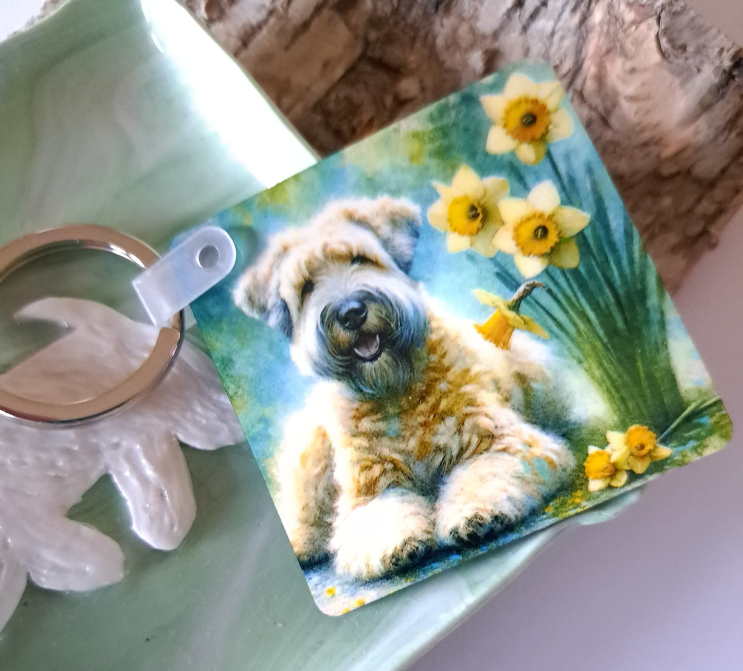 Birth Flower March Keyring