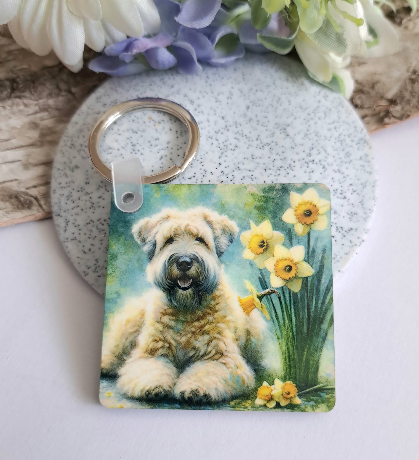 Birth Flower March Keyring