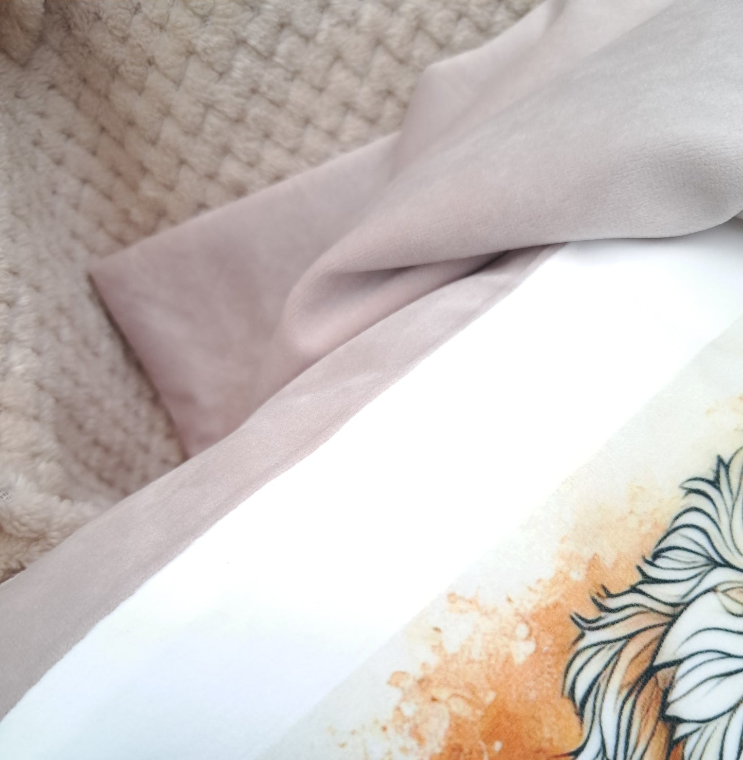 Velvet Two Colour Autumnal Wheaten Cushion Cover