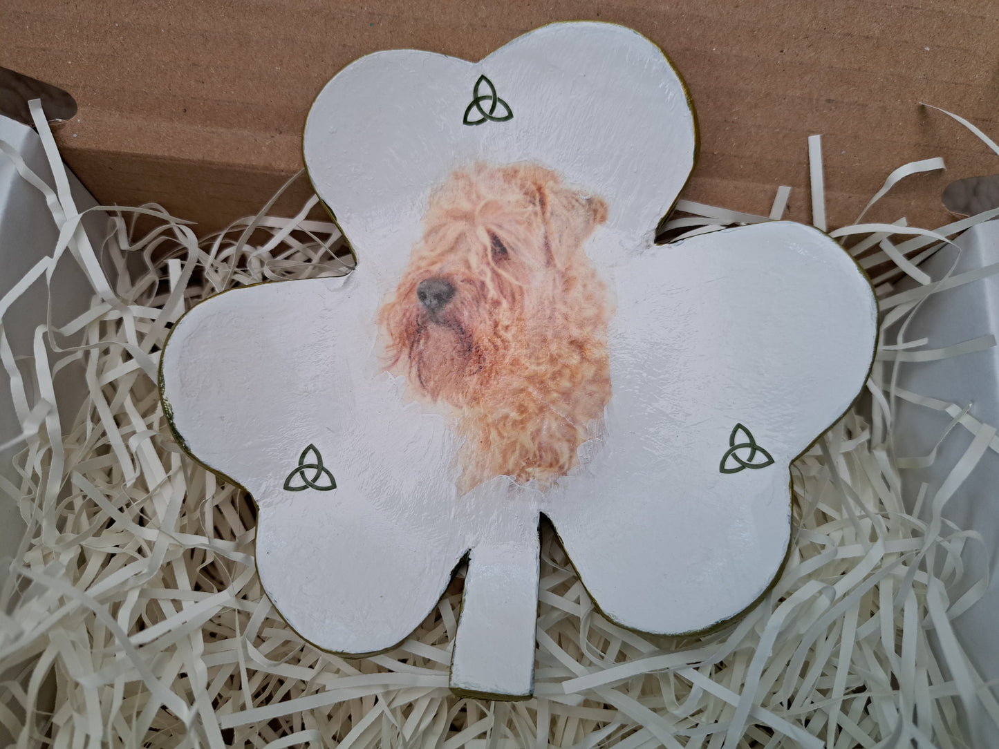 Wheaten Portrait Shamrock Trinket Dish