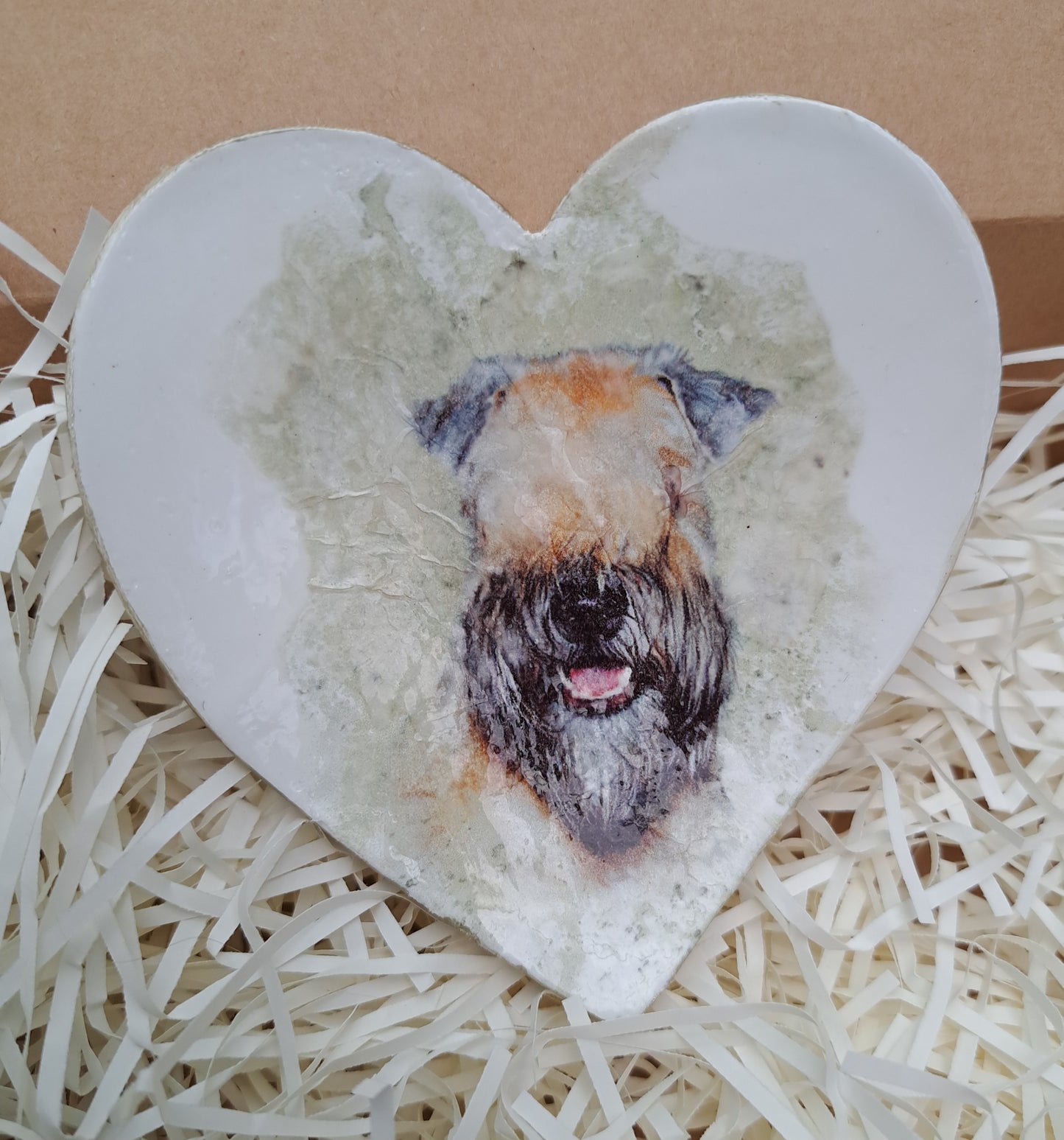 Wheaten Portrait Heart Trinket Dish
