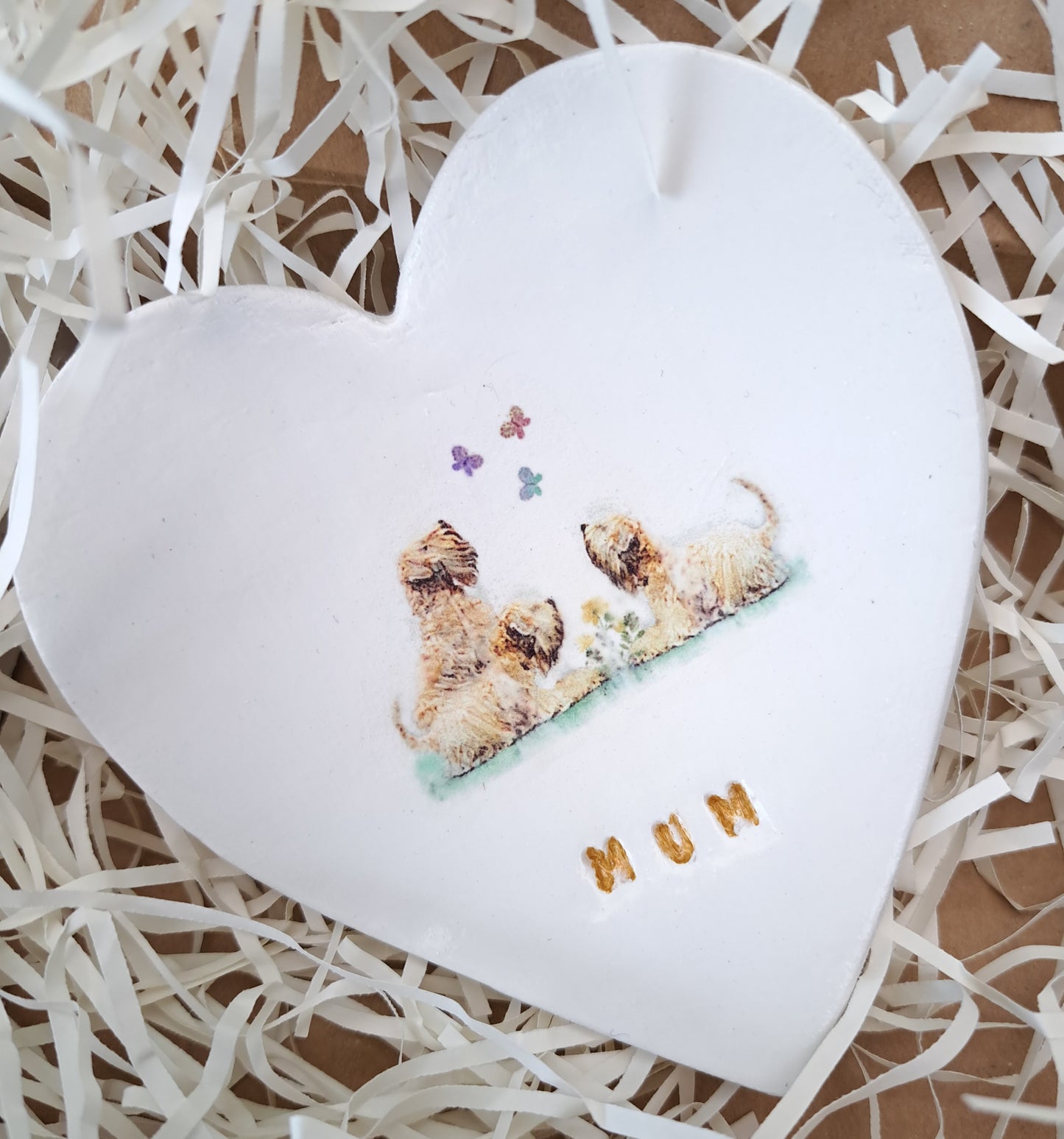 For Mum Wheatens & Butterflies Heart Trinket Dish