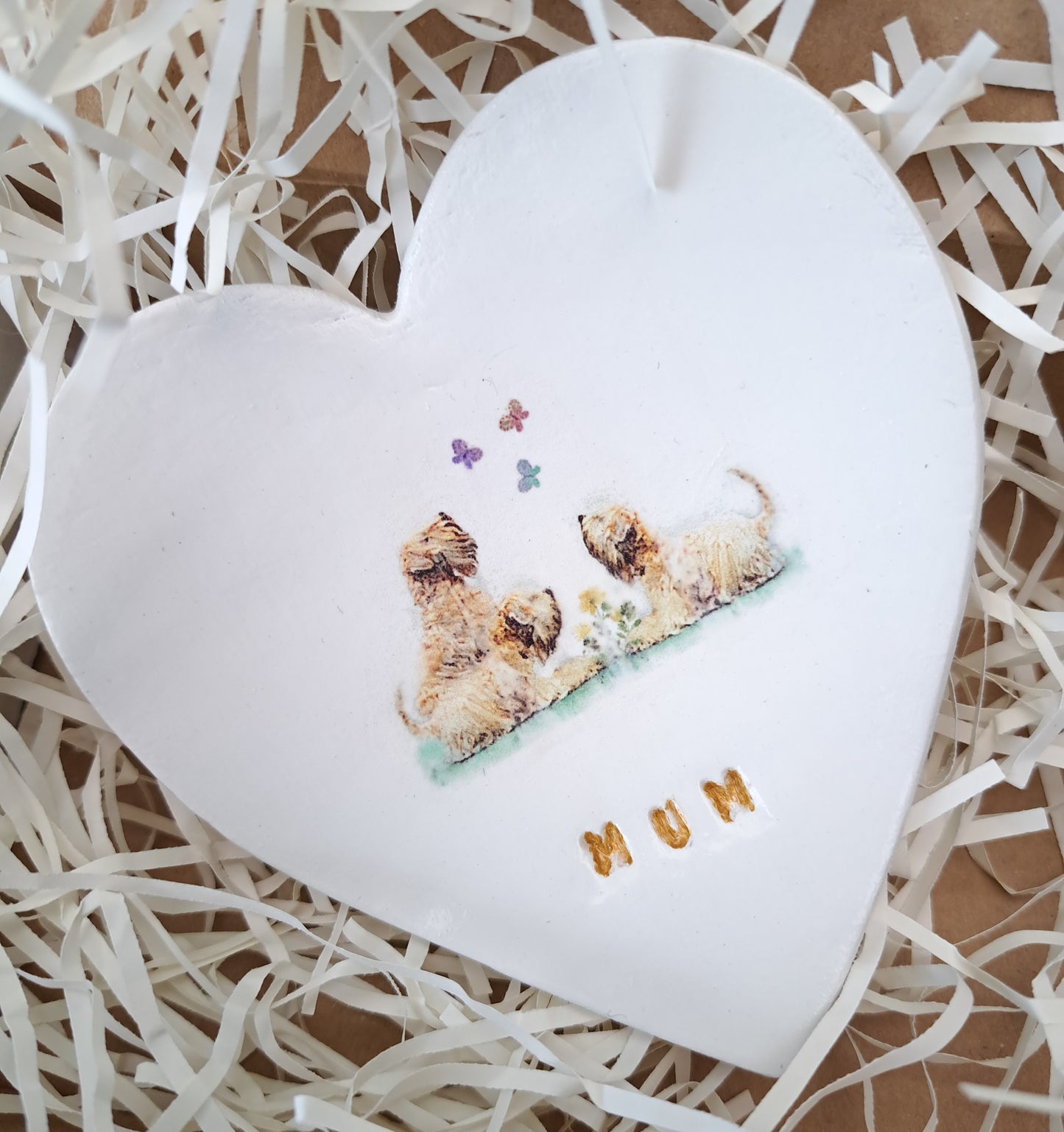 For Mum Wheatens & Butterflies Heart Trinket Dish