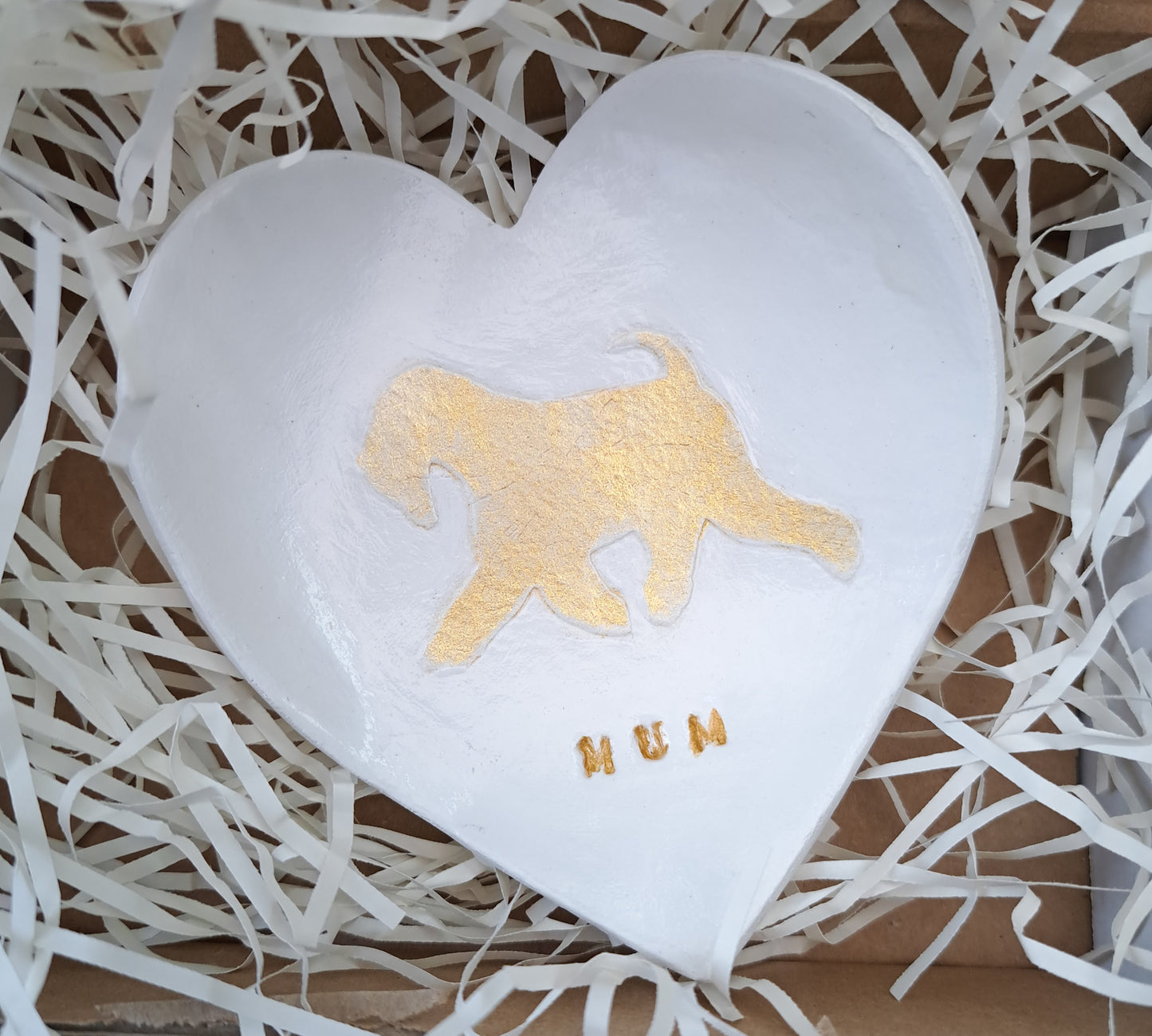 Running Wheaten Mum Heart Trinket Dish