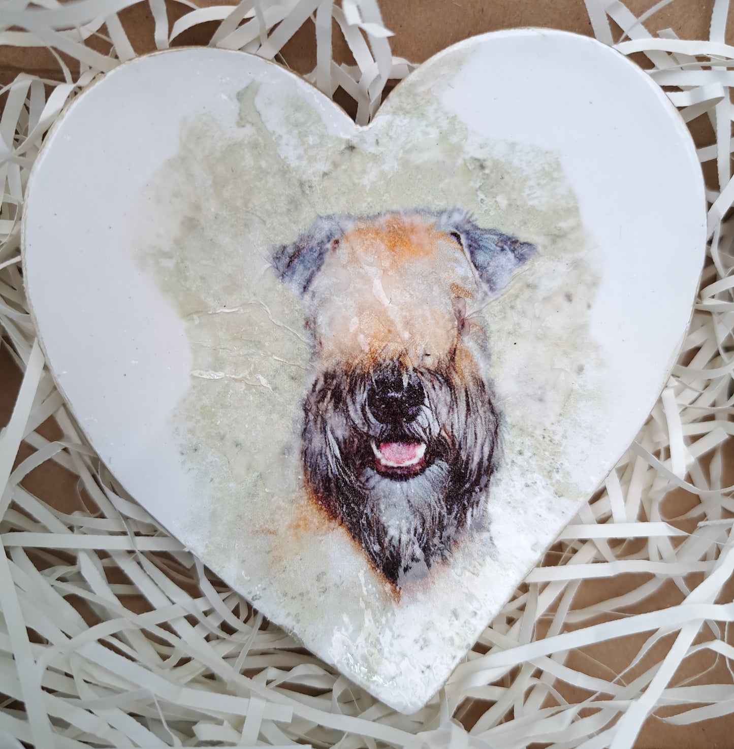 Wheaten Portrait Heart Trinket Dish