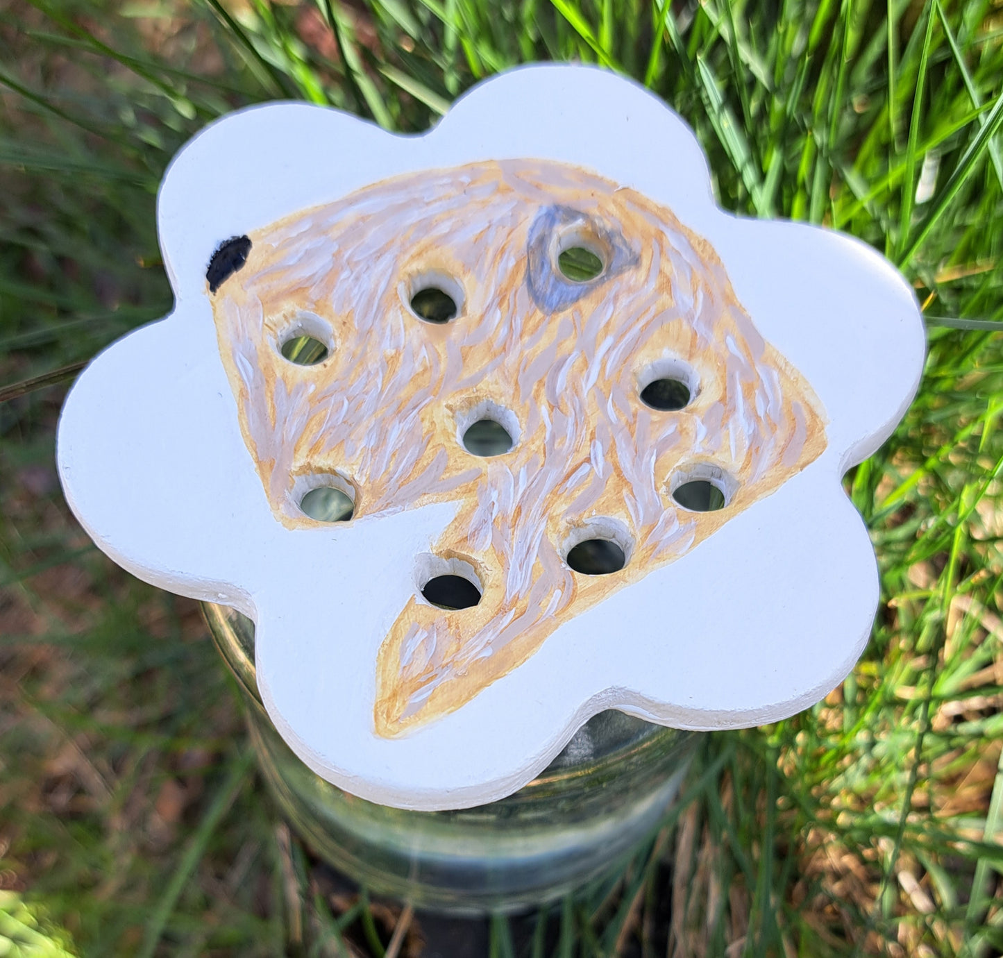 Wheaten Terrier Flower Frog