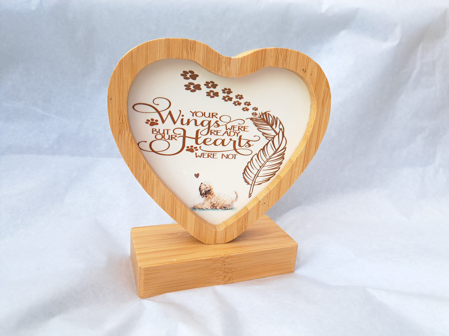 Soft Coated Wheaten Terrier Bamboo Your Wings Memory Heart