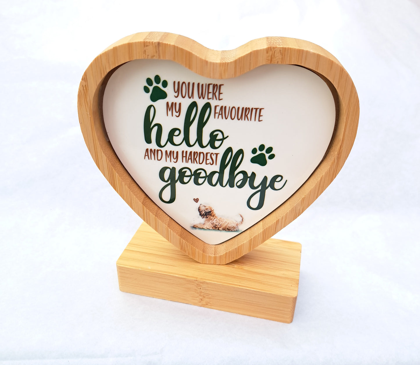 Soft Coated Wheaten Terrier Bamboo Hardest Goodbye Memory Heart