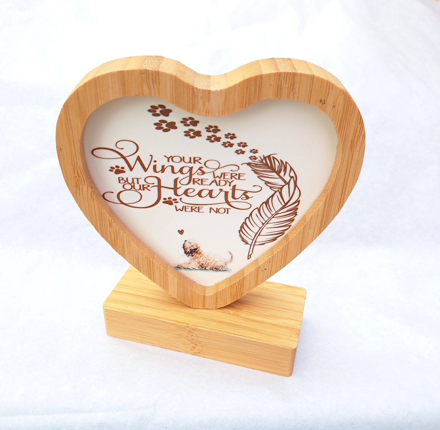 Soft Coated Wheaten Terrier Bamboo Your Wings Memory Heart