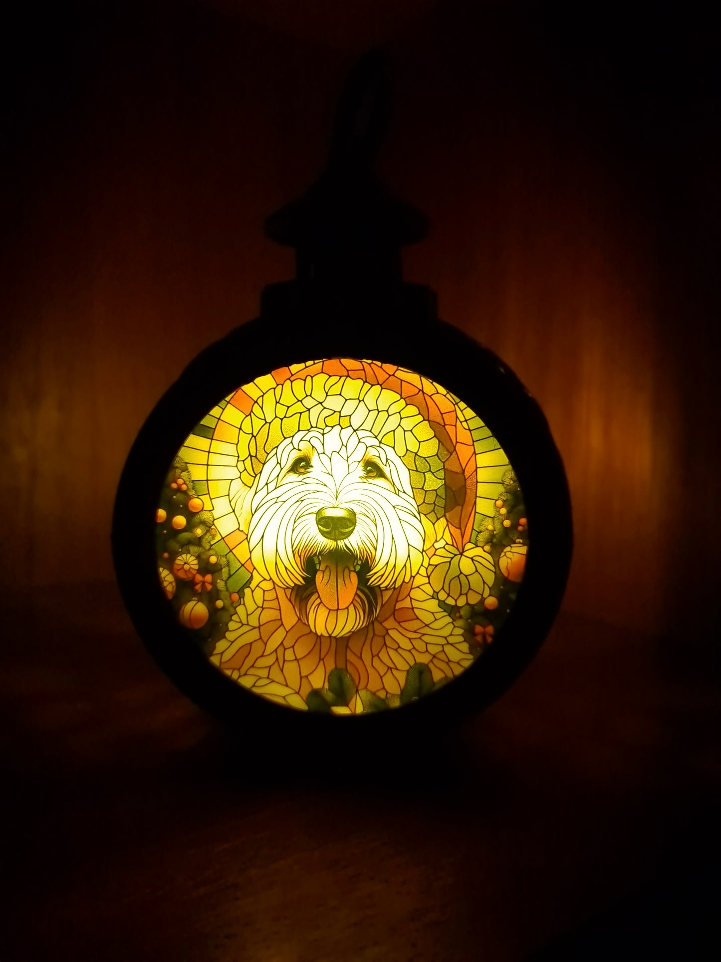Wheaten Terrier Vintage Lantern Light