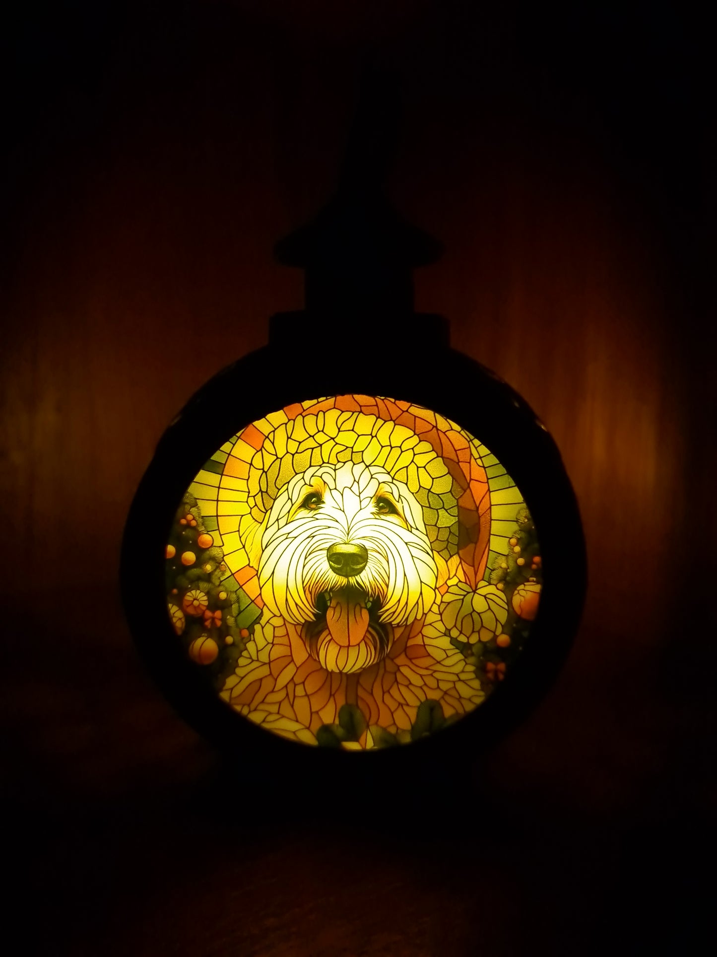 Wheaten Terrier Vintage Lantern Light