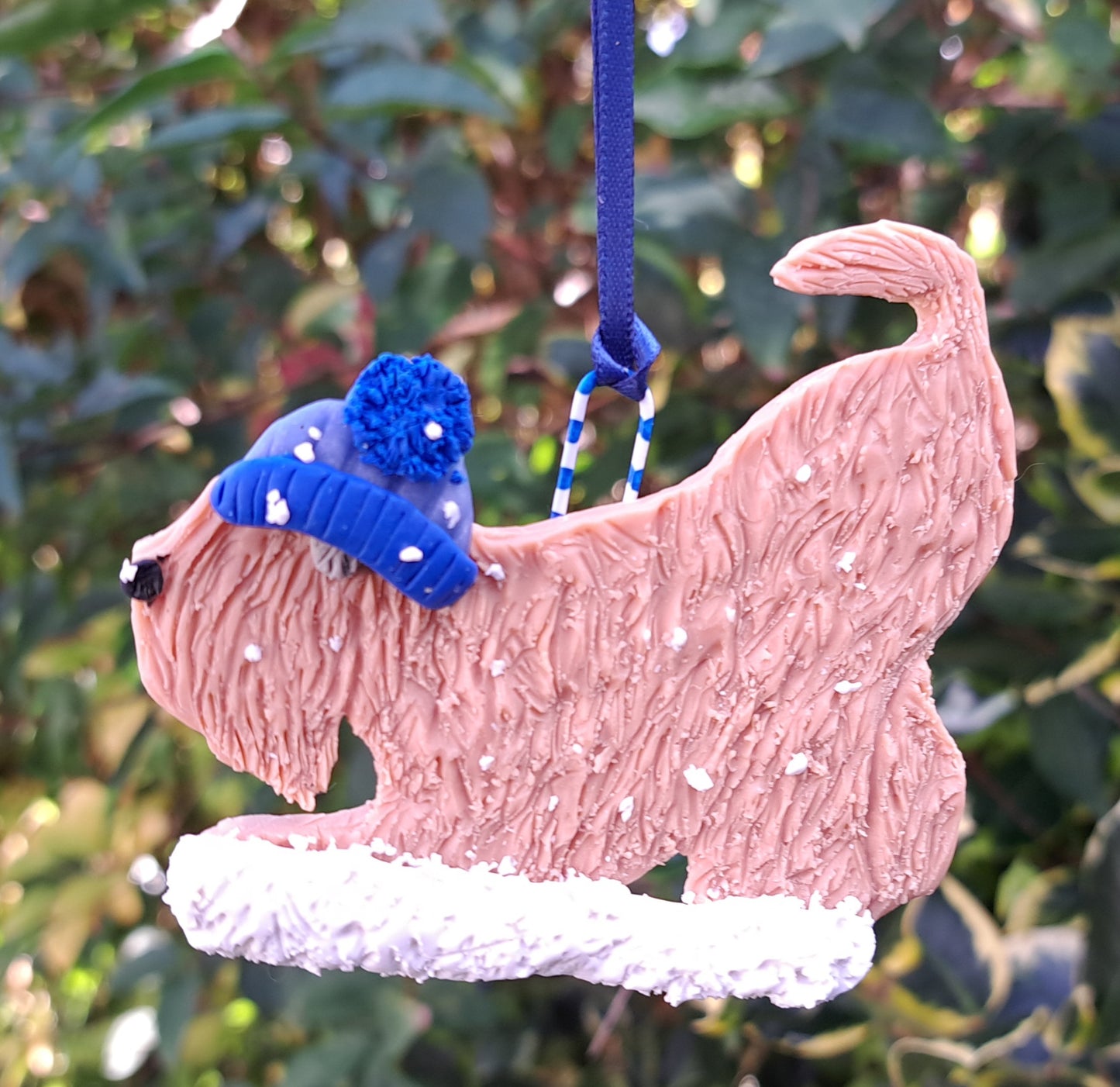 Lets Play Wheaten In Snow Tree Decoration