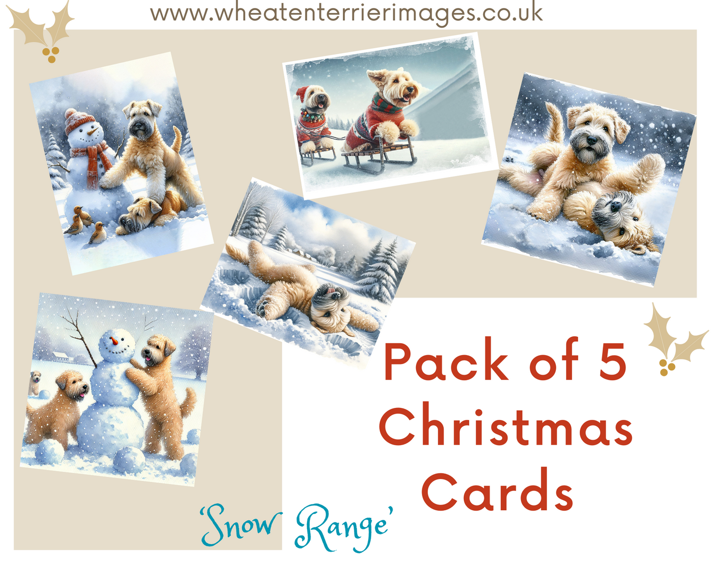 Snow Range Christmas Cards Pack of 5