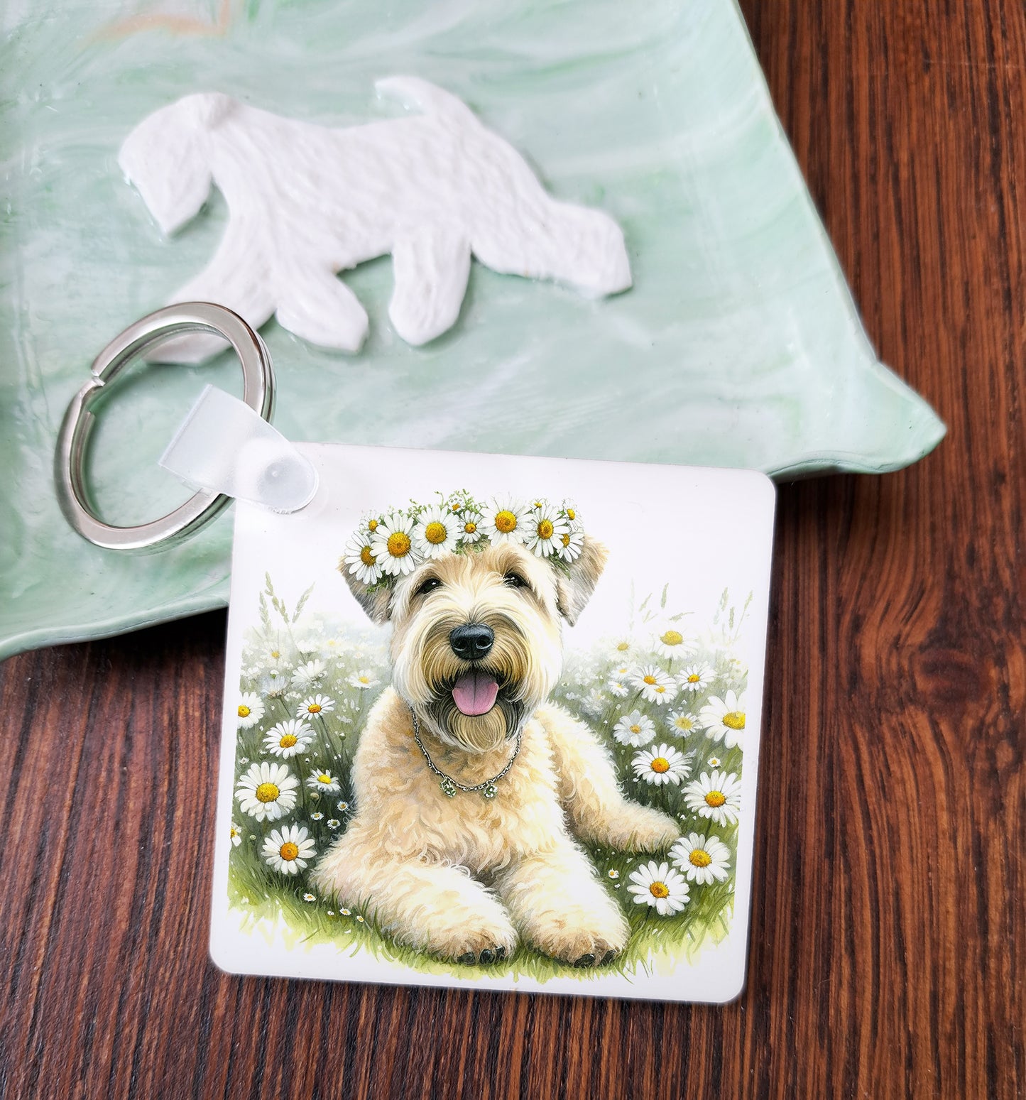 Birth Flower April Keyring
