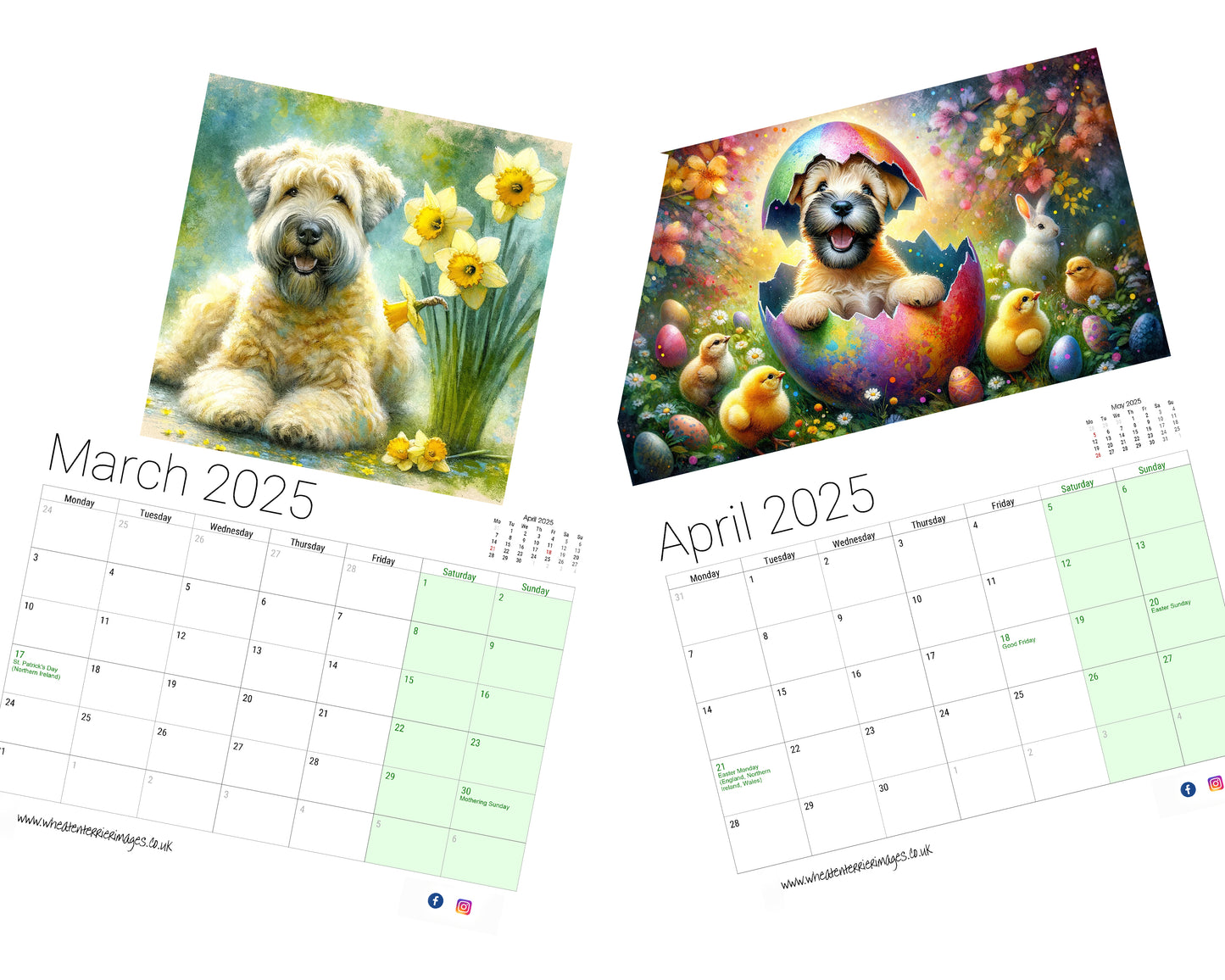 Soft Coated Wheaten Terrier Calendar 2025