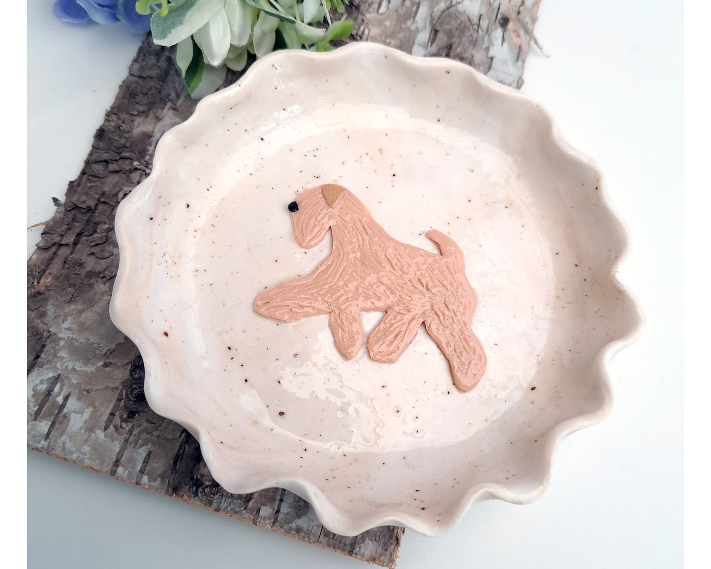 Wheaten Terrier Beige Trinket Dish