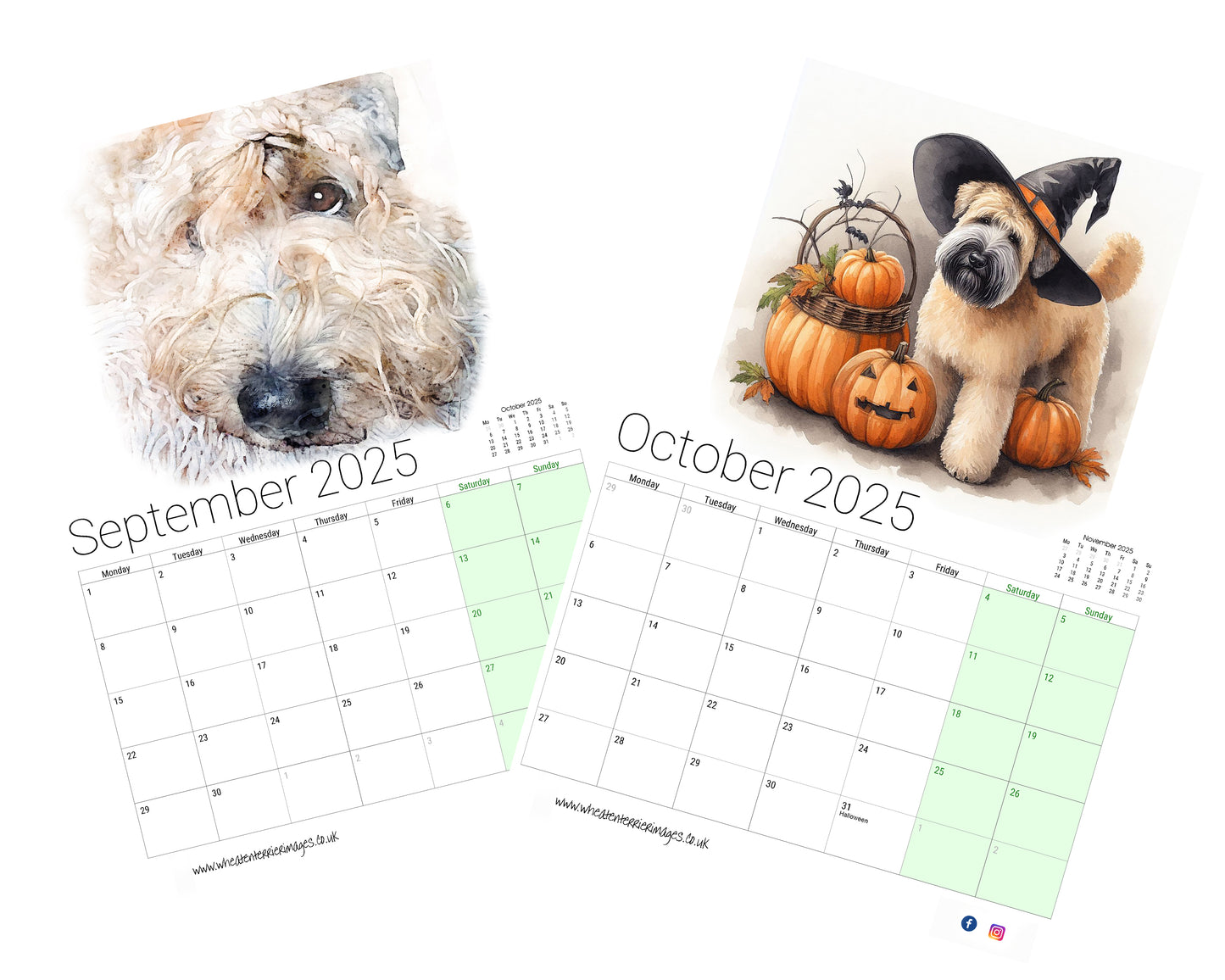 Soft Coated Wheaten Terrier Calendar 2025