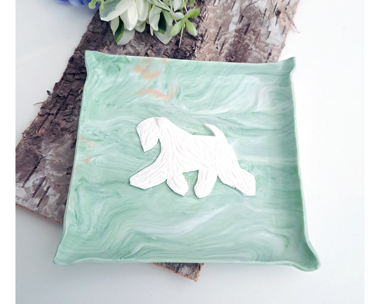 Wheaten Terrier Square Trinket Dish