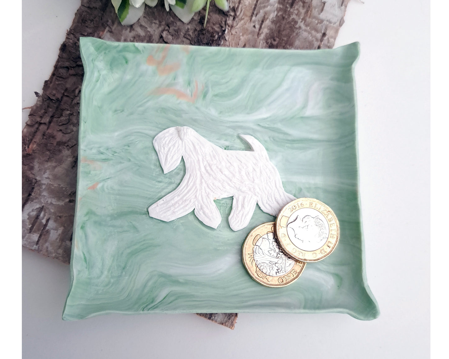 Wheaten Terrier Square Trinket Dish