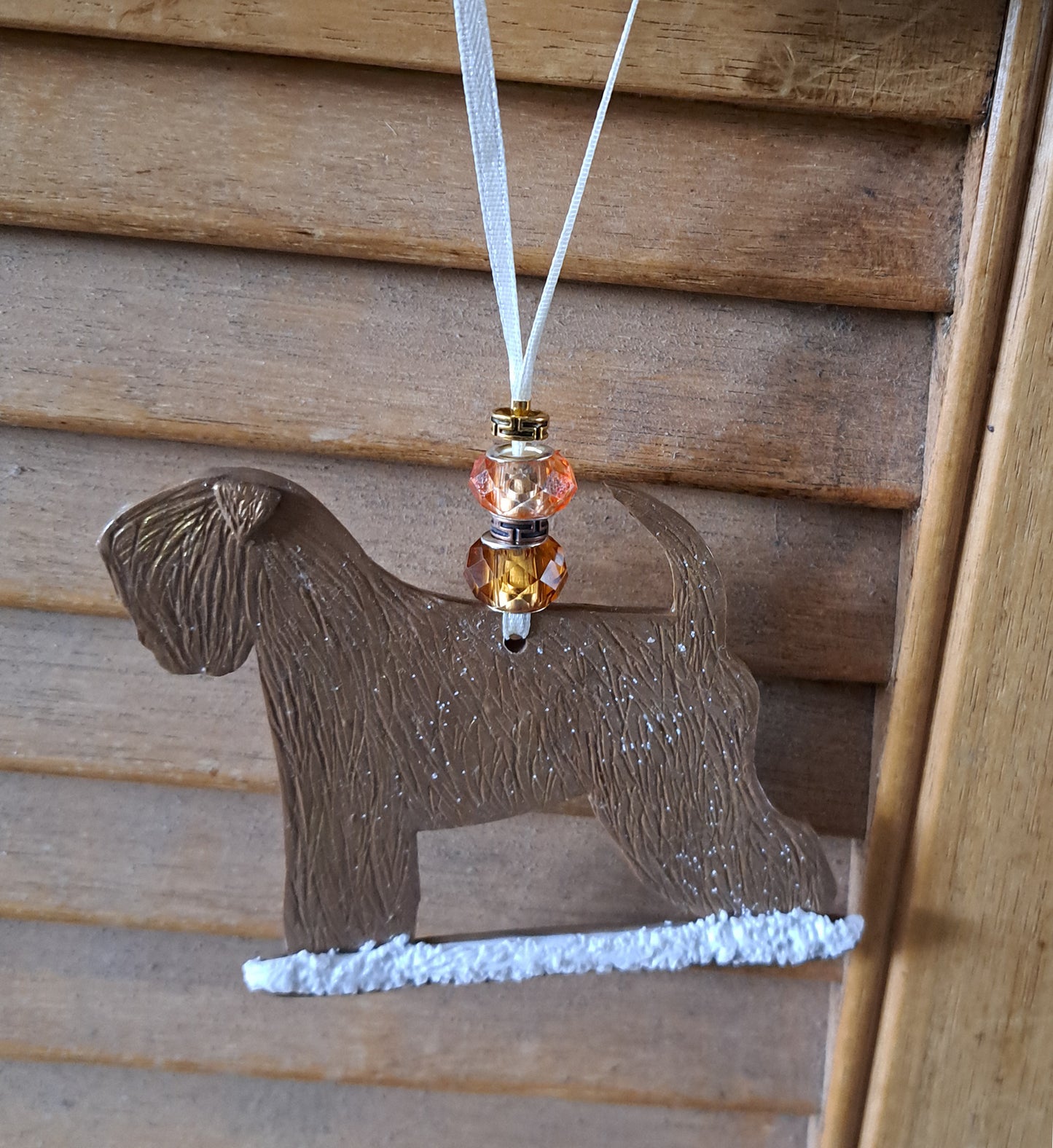 Bronze Wheaten In Snow Tree Decoration