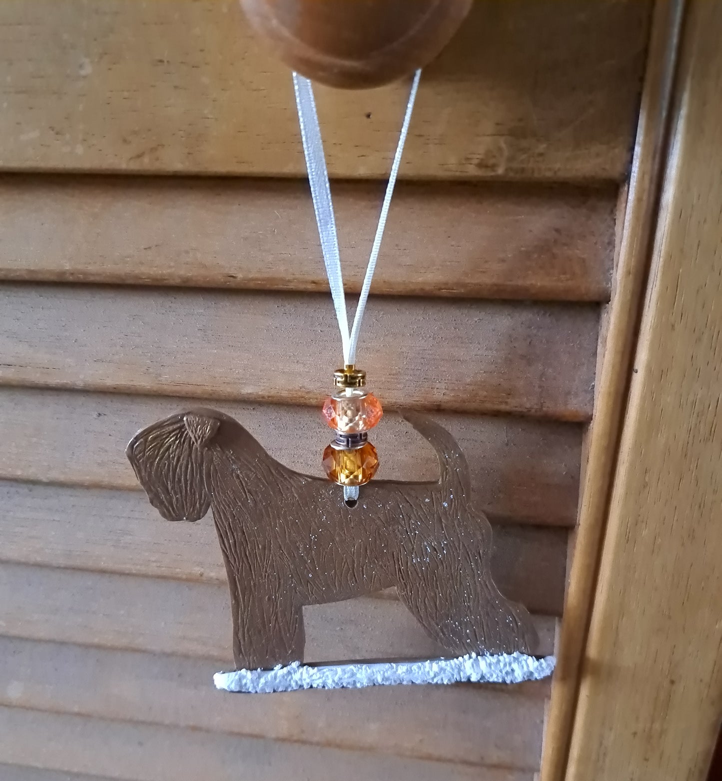 Bronze Wheaten In Snow Tree Decoration