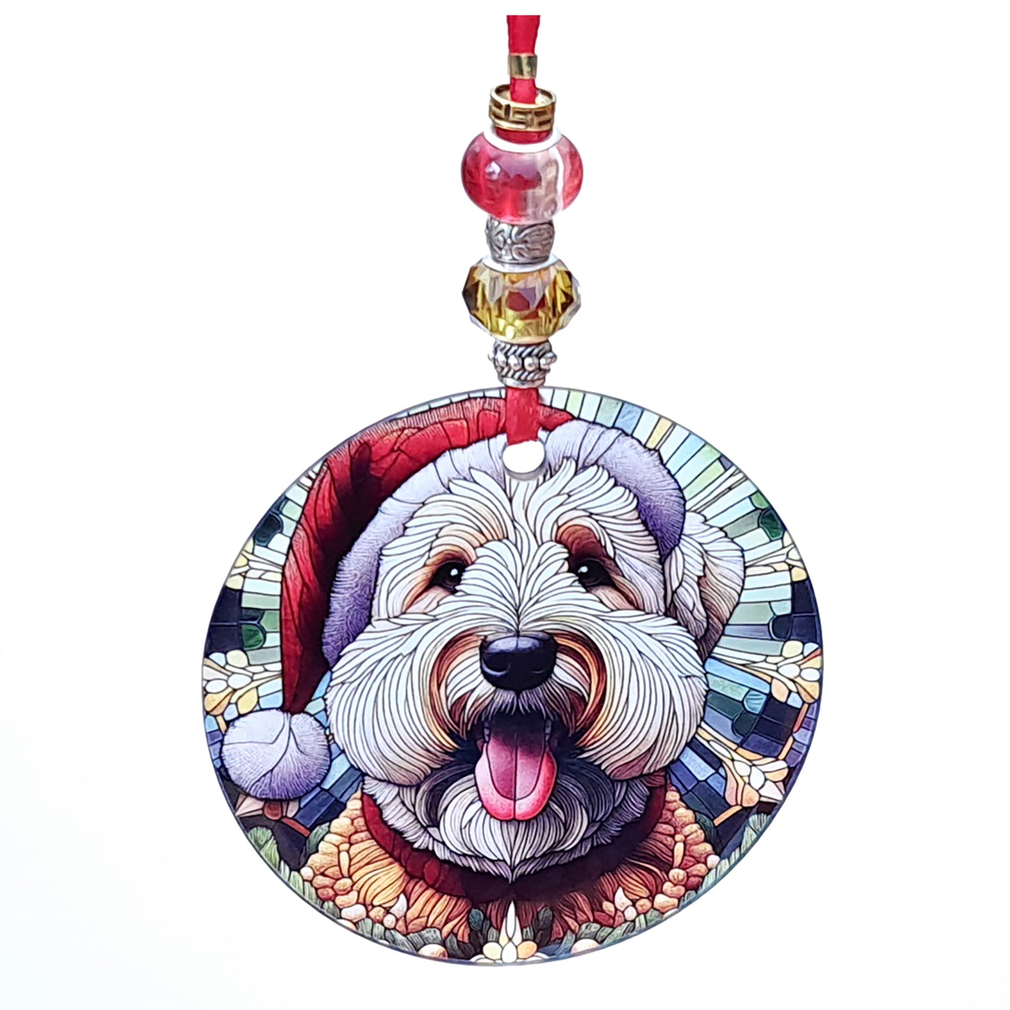 Stained Glass Wheaten Tree Light Catcher Decoration