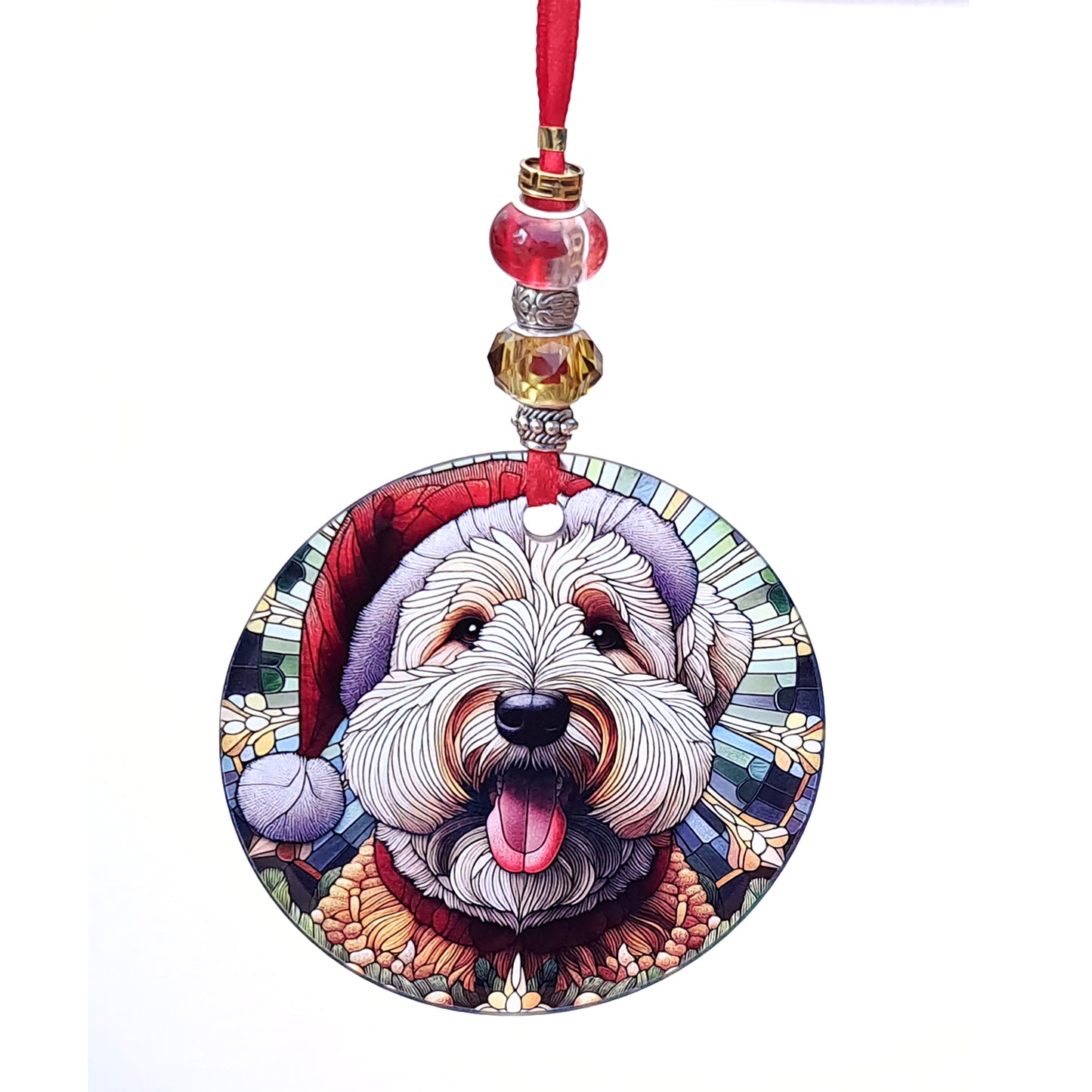 Stained Glass Wheaten Tree Light Catcher Decoration