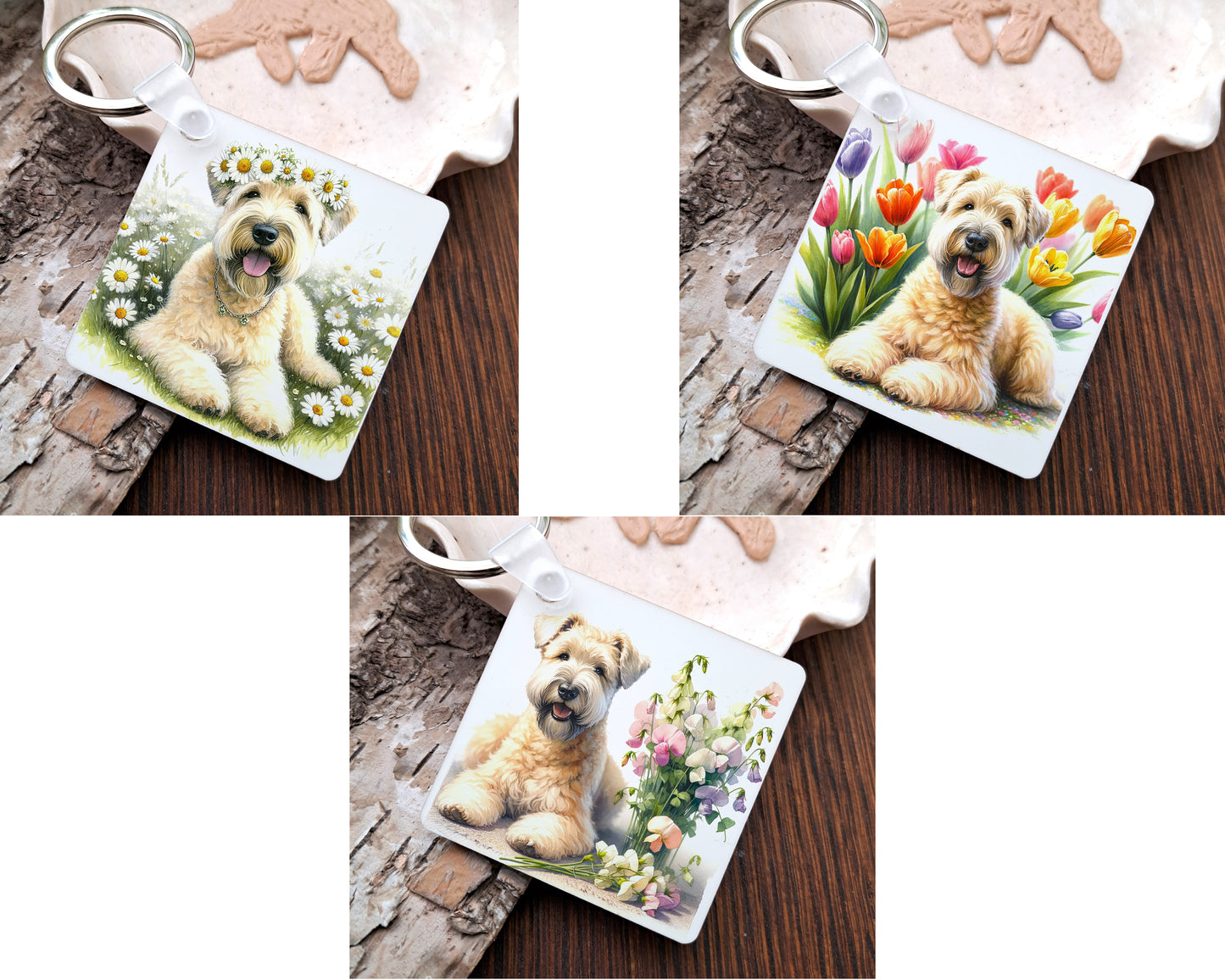 Birth Flower April Keyring