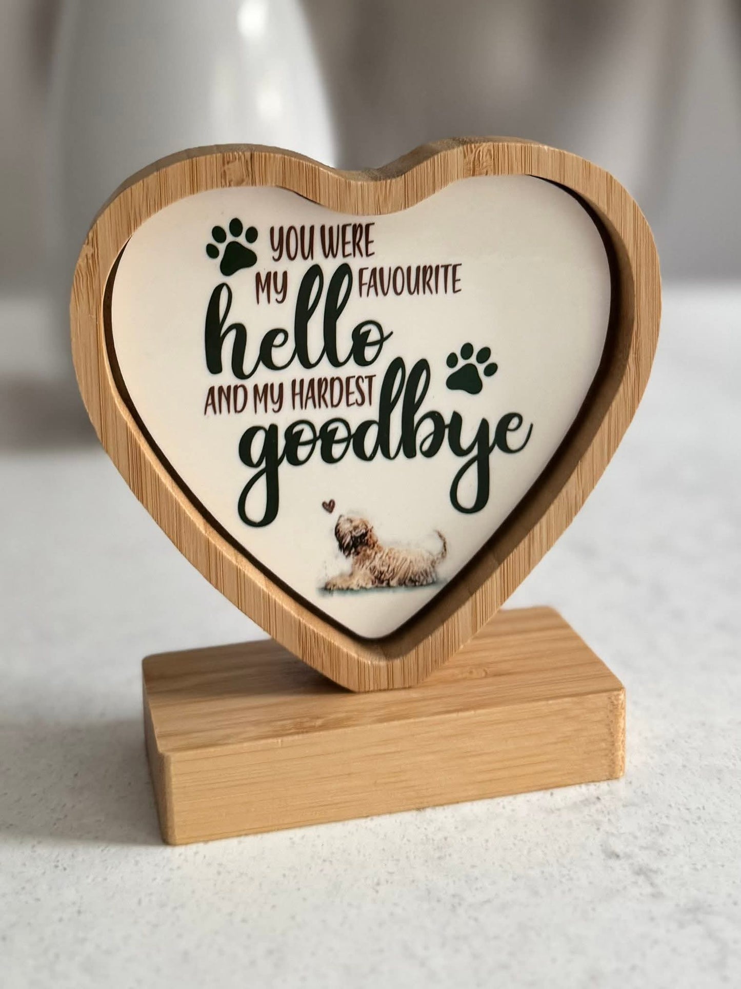 Soft Coated Wheaten Terrier Bamboo Hardest Goodbye Memory Heart