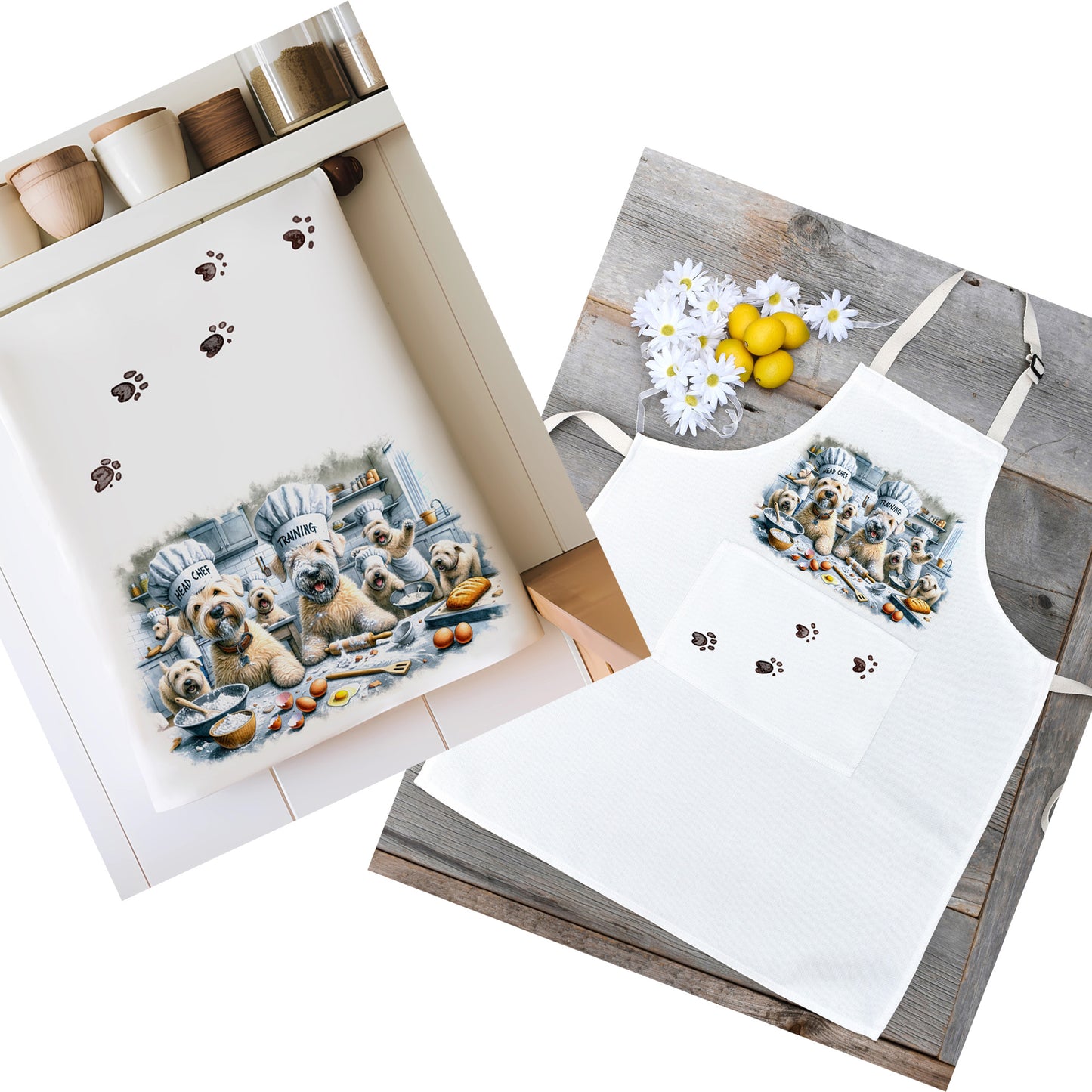 Kitchen Chaos Canvas Apron & Tea Towel Bundle