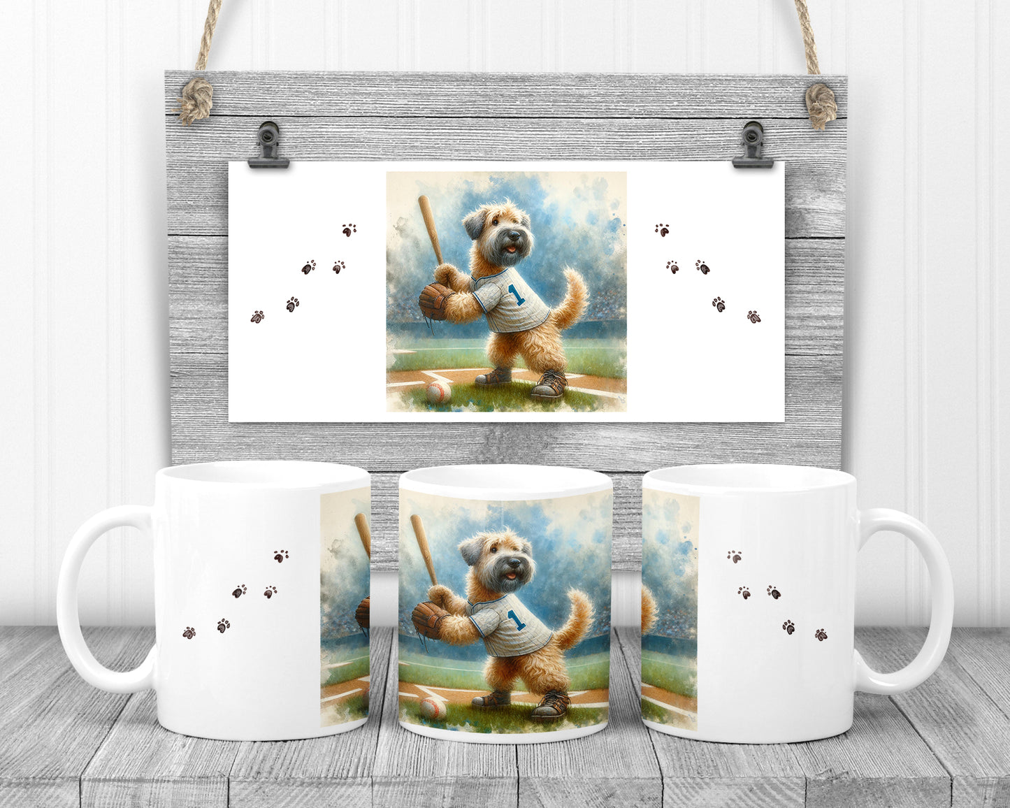 wheaten terrier baseball mug