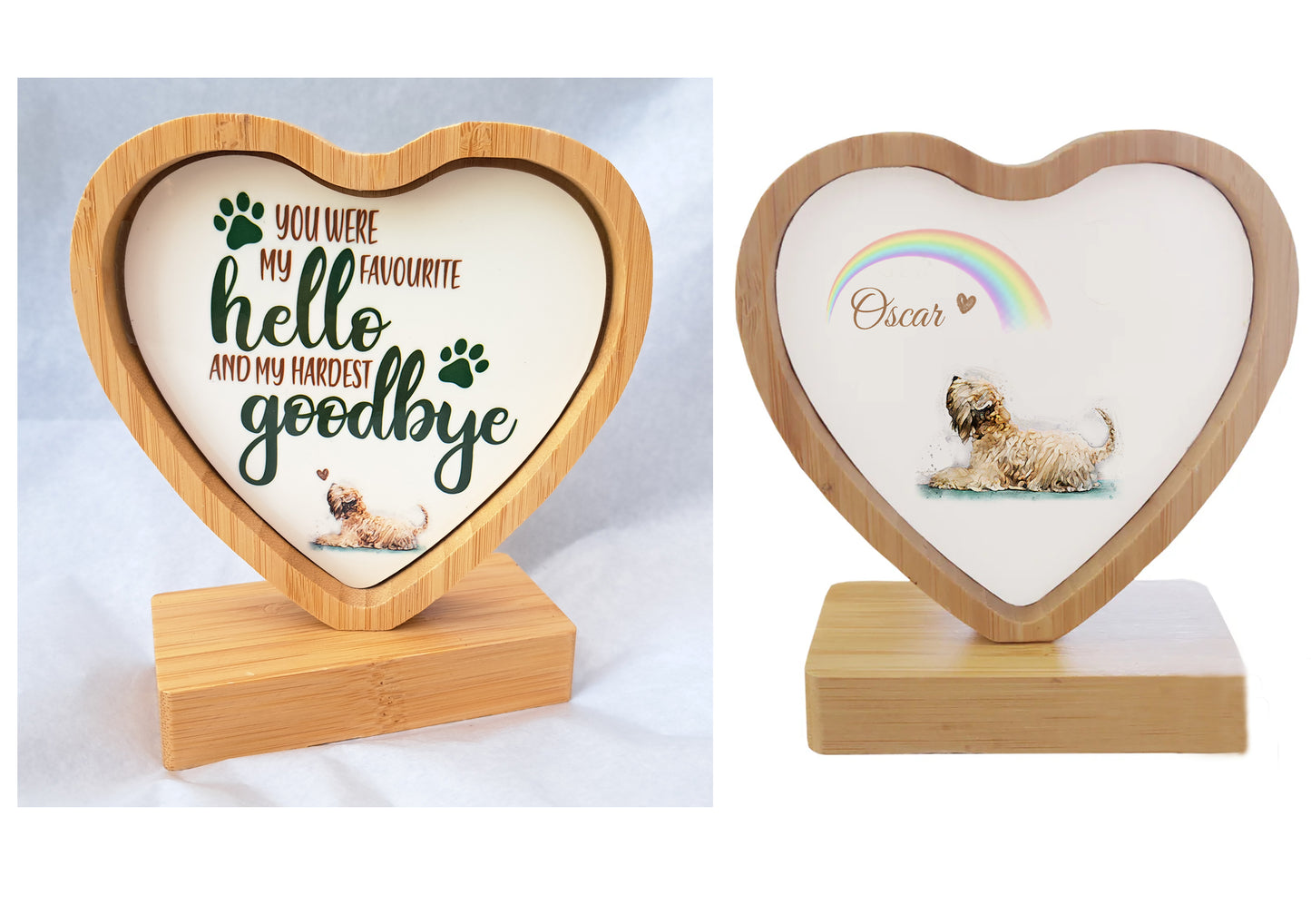 Soft Coated Wheaten Terrier Bamboo Hardest Goodbye Memory Heart