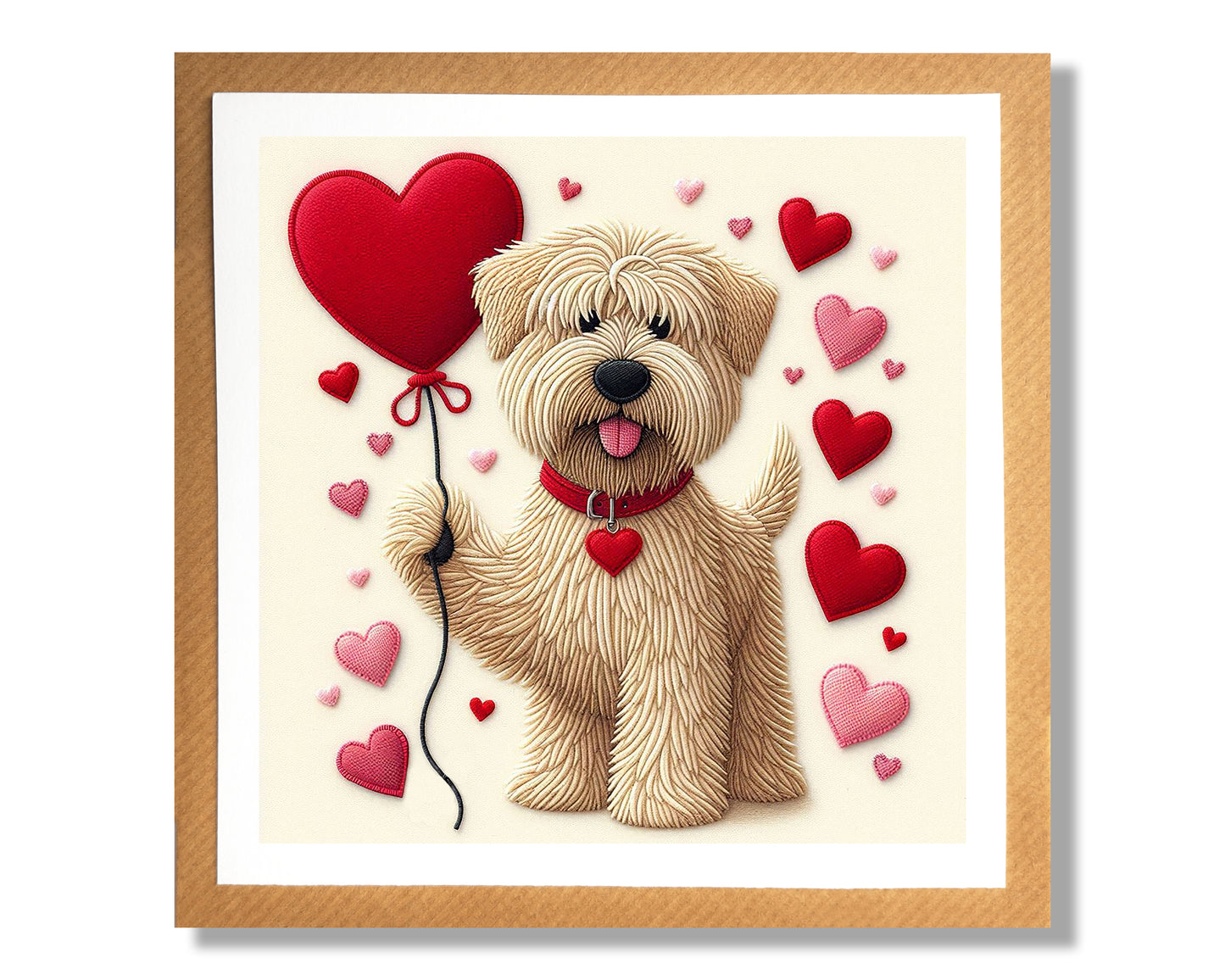 Wheaten Hearts Card