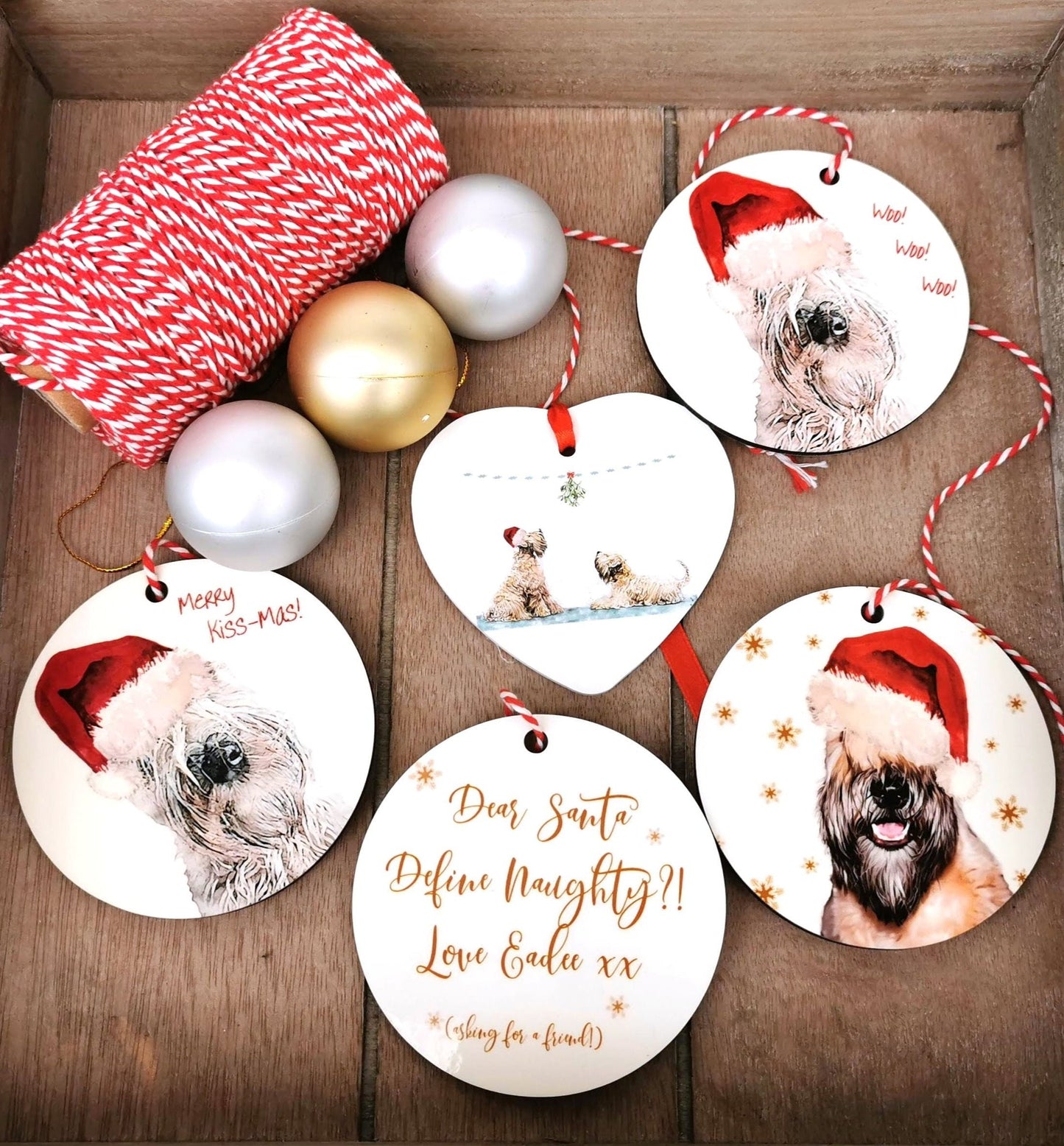 Personalised Define Naughty Tree Decoration