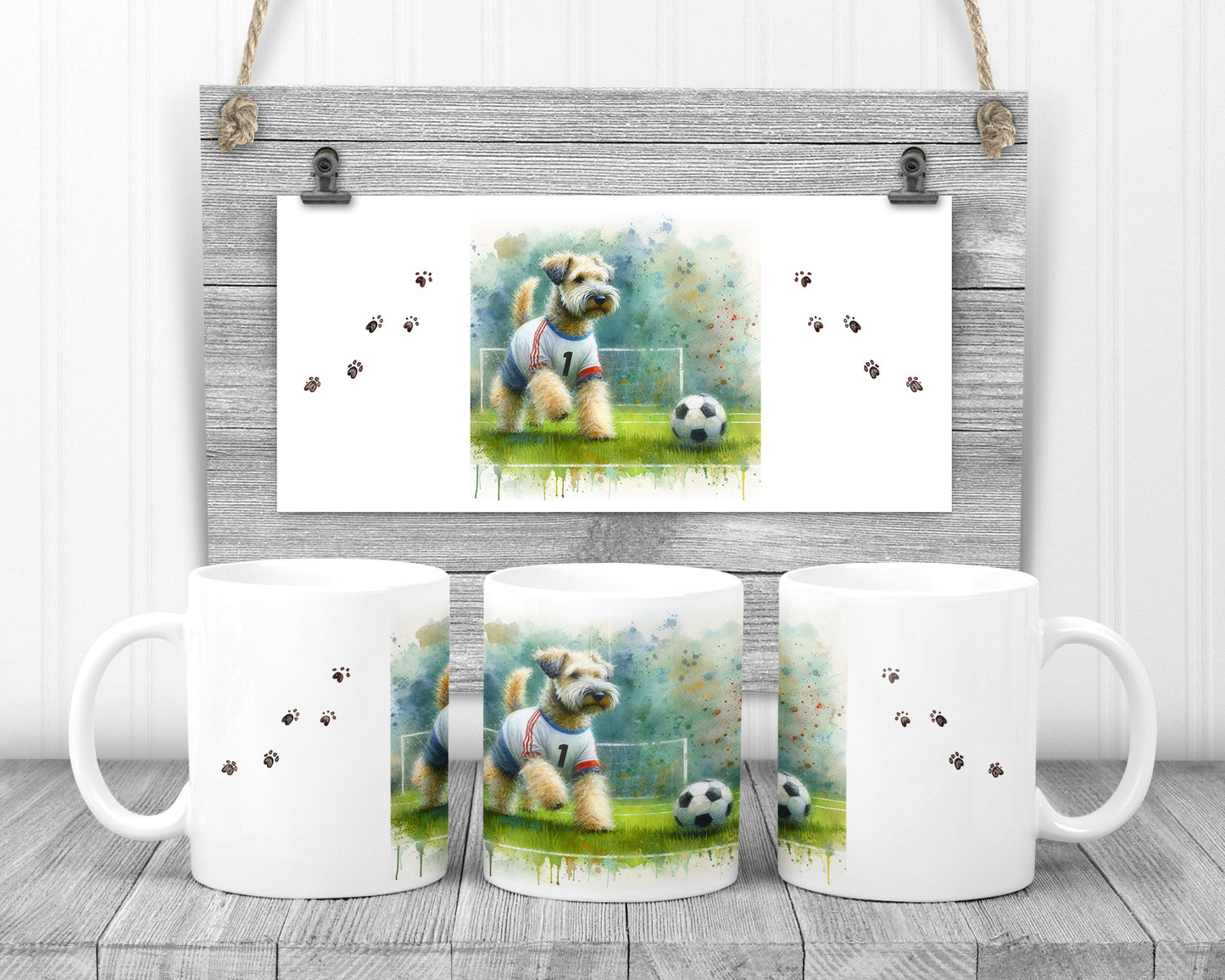 wheaten terrier football mug