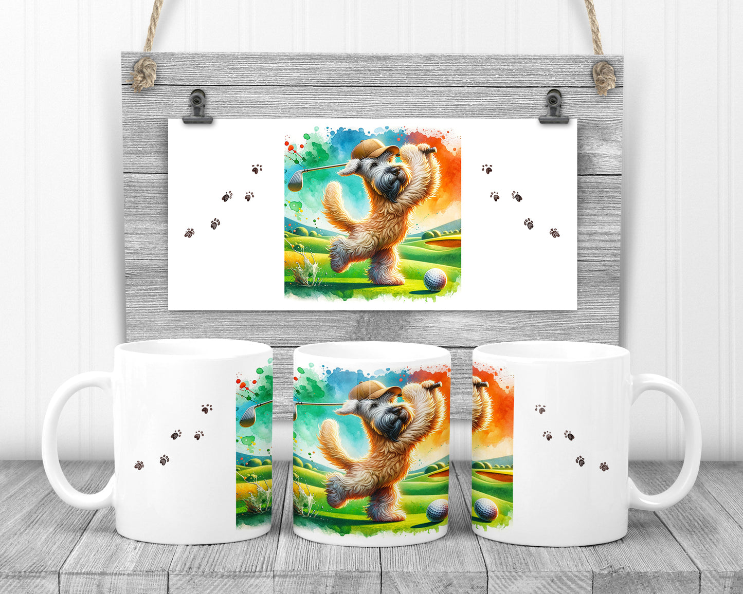 wheaten terrier golf mug