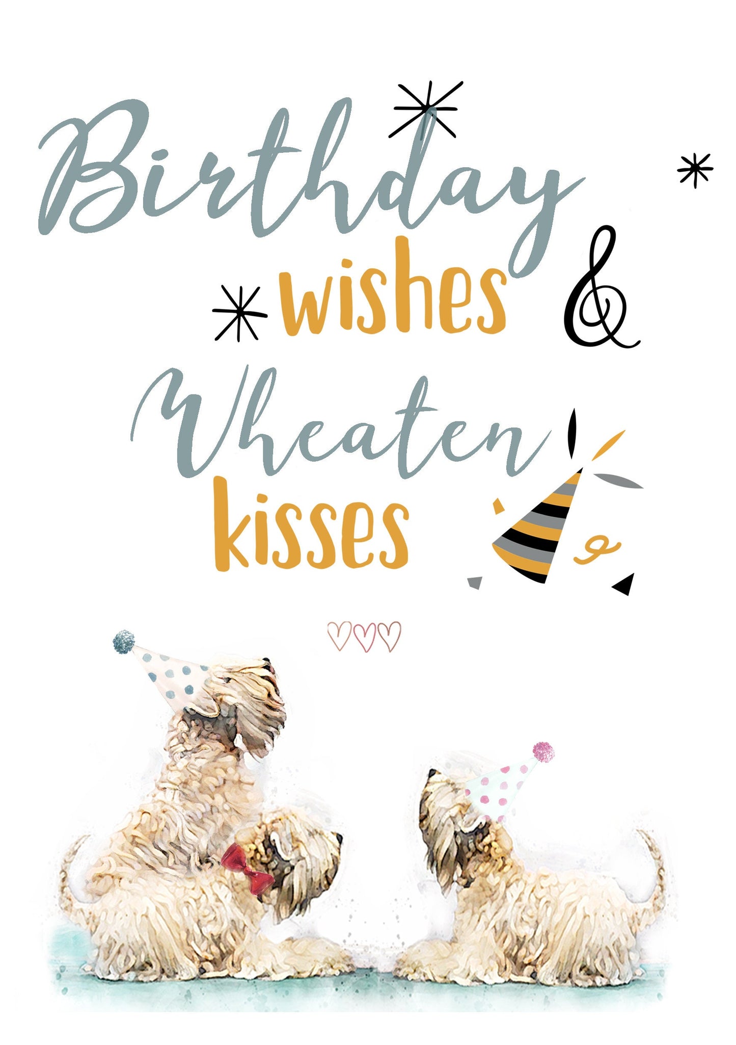 Birthday Wishes & Wheaten Kisses Card