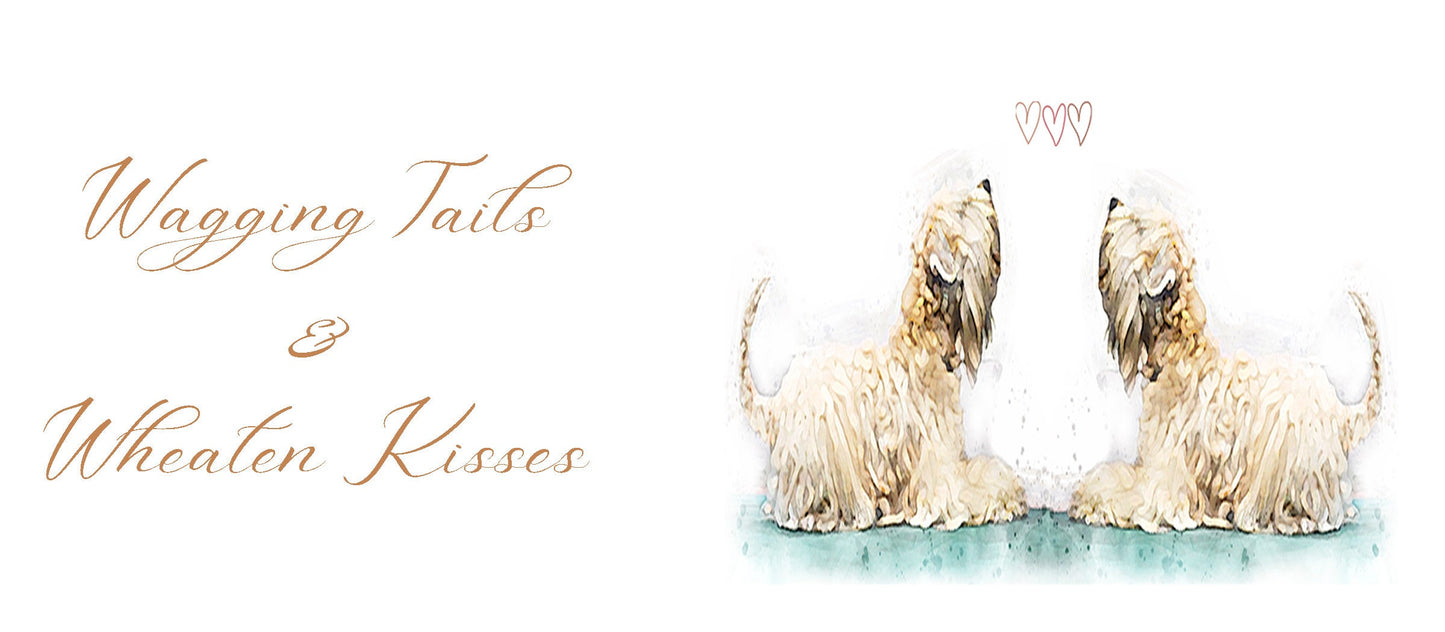 wheaten terrier wagging tails & wheaten kisses mug