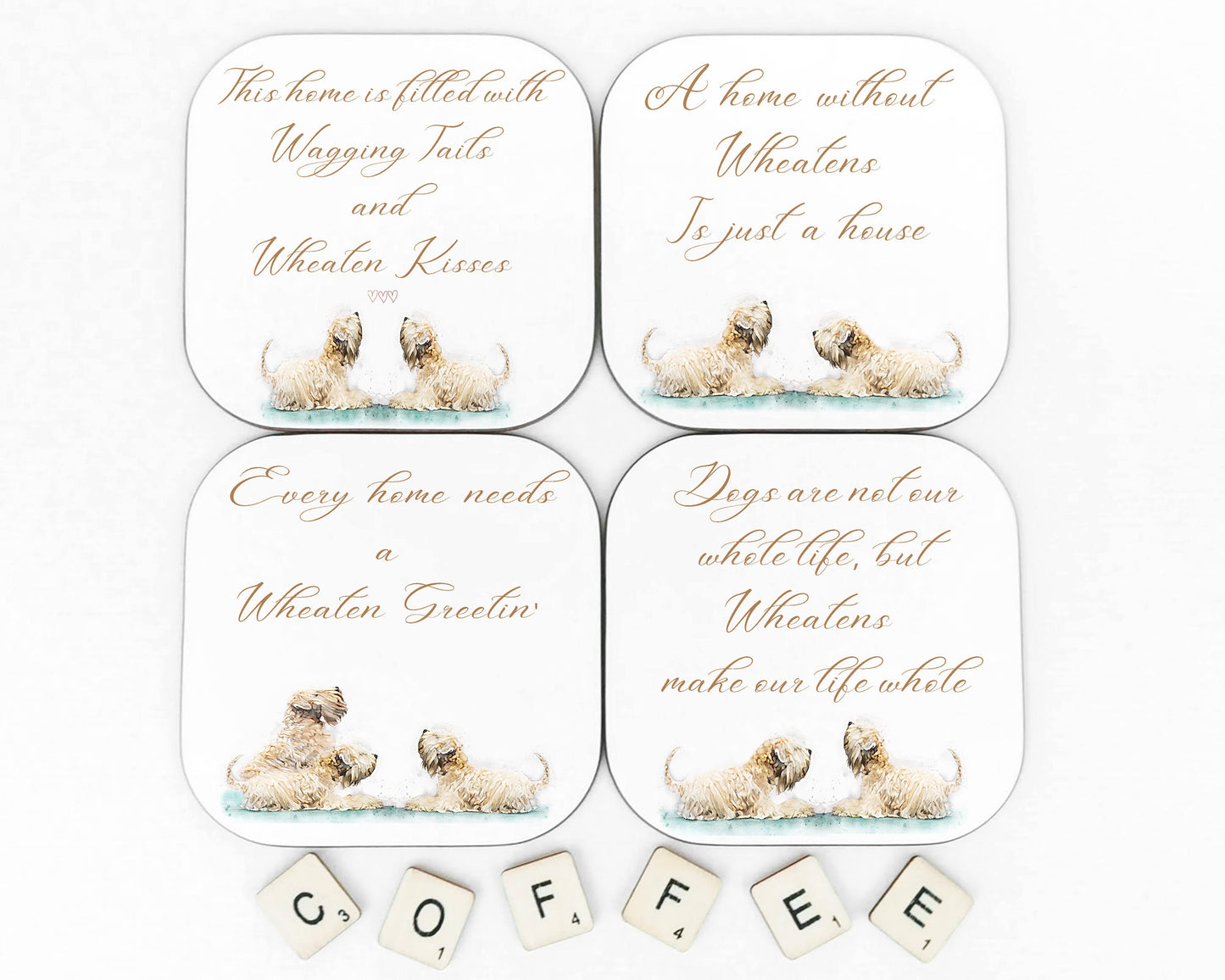 Soft Coated Wheaten Terrier Wheaten Rules Coasters