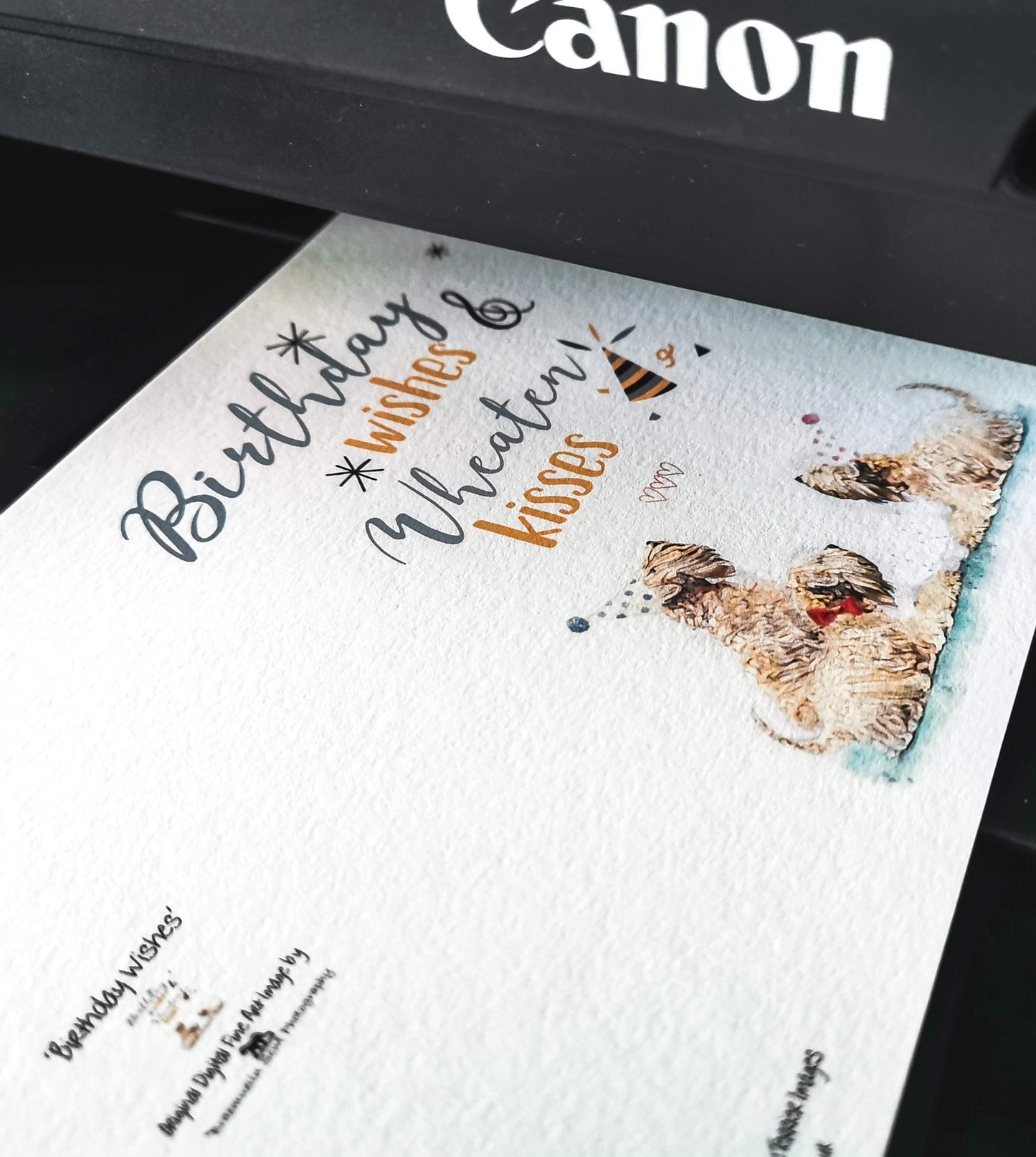 Birthday Wishes & Wheaten Kisses Card
