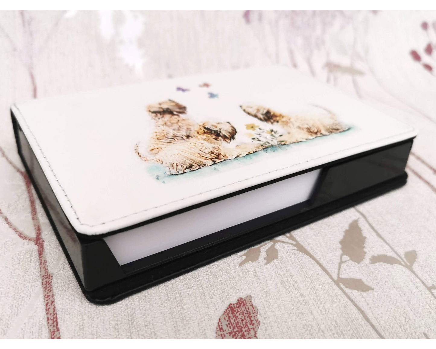 Soft Coated Wheaten Terrier Desk Notepad Holder