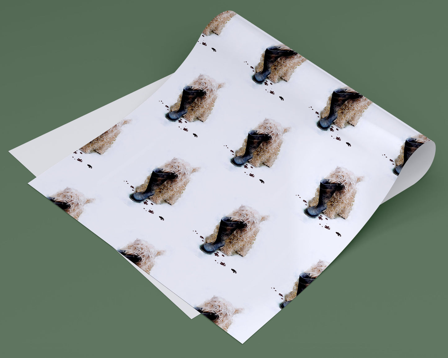 soft coated wheaten terrier helping hand gift paper