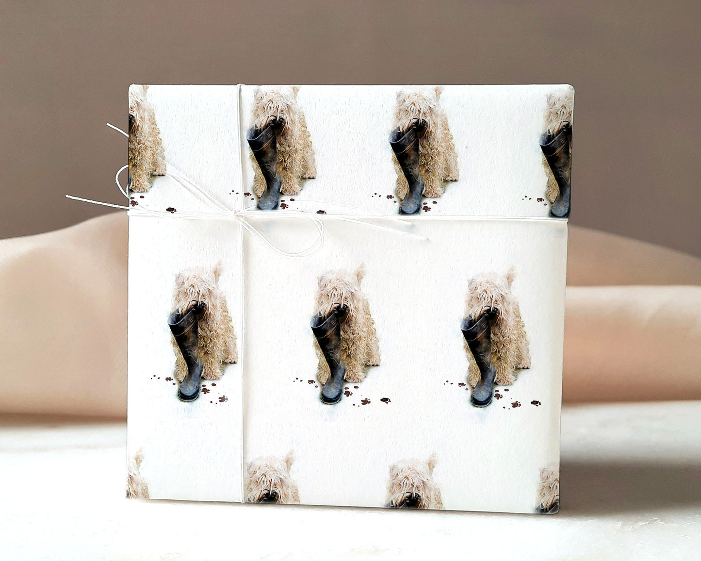 soft coated wheaten terrier helping hand gift paper