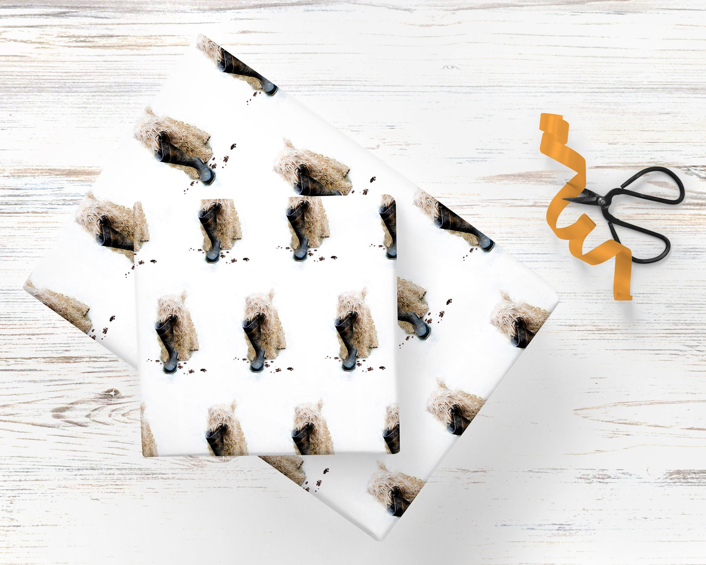 soft coated wheaten terrier helping hand gift paper
