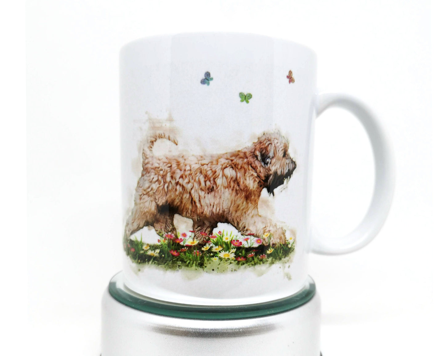 wheaten terrier running free mug
