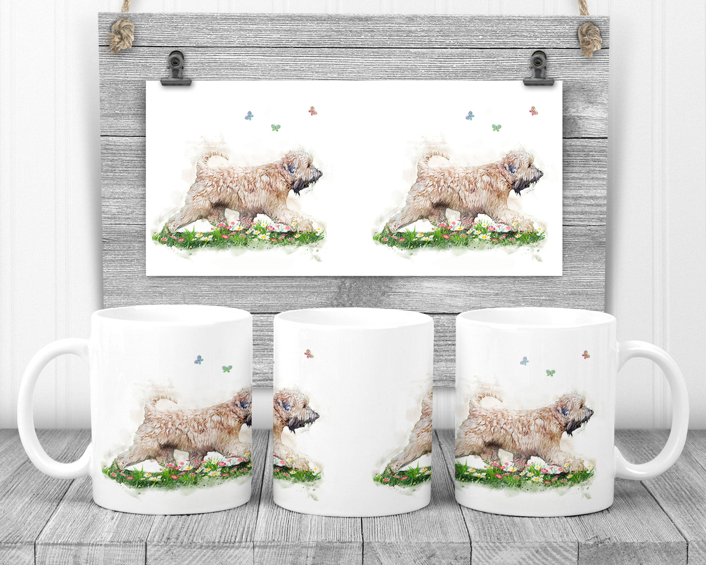 wheaten terrier running free mug