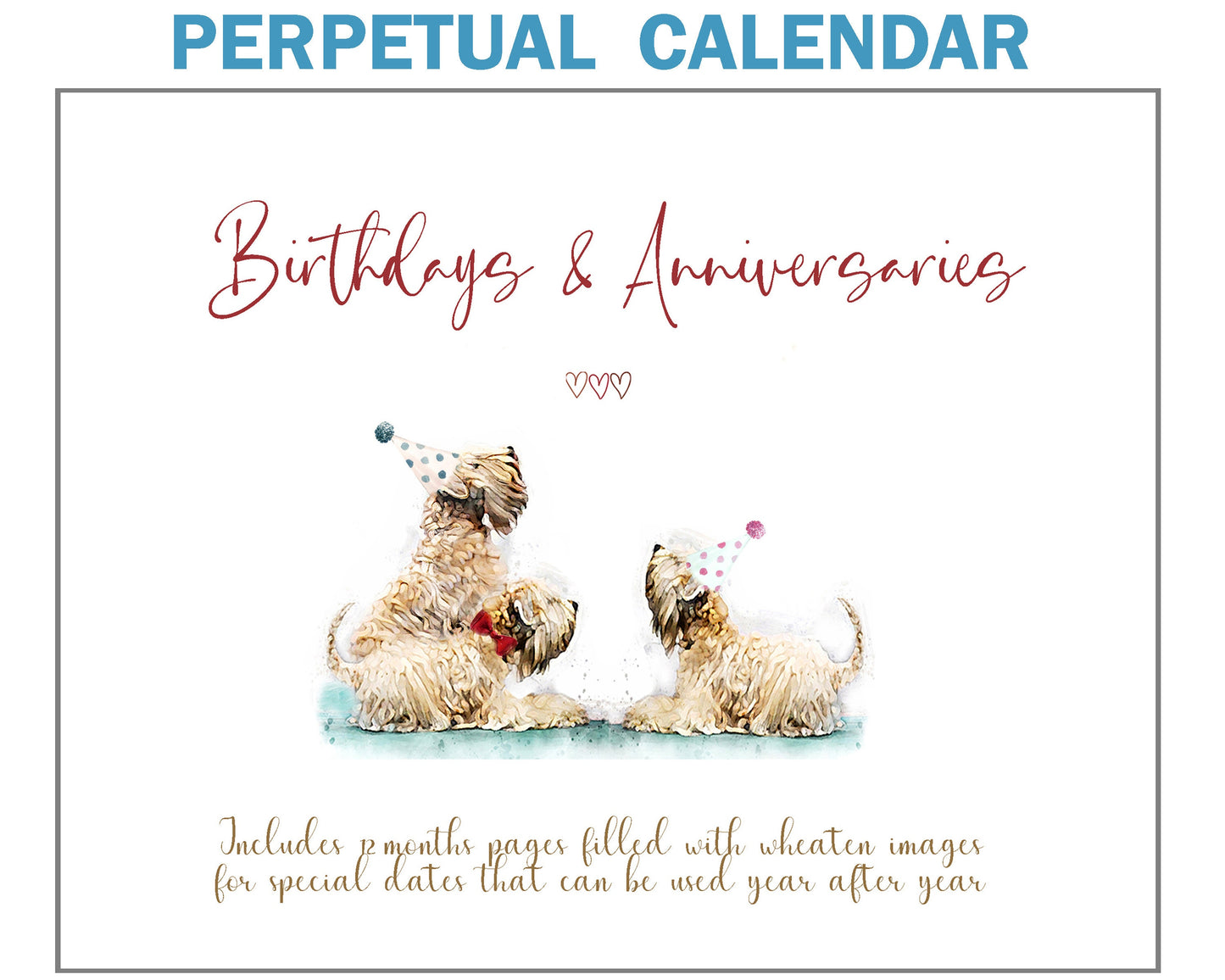 wheaten terrier birthday calendar