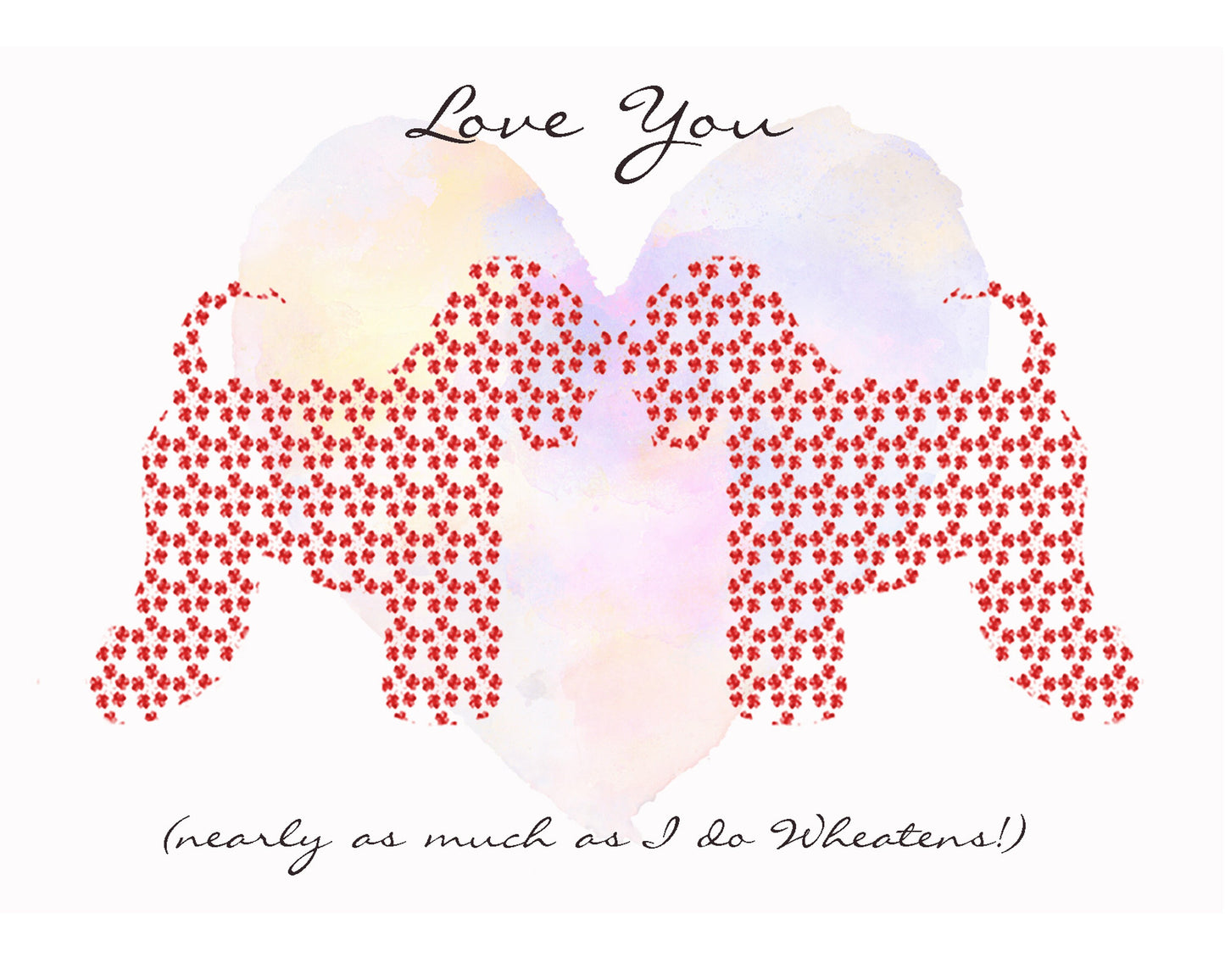 Soft Coated Wheaten Terrier Love You Valentine Card